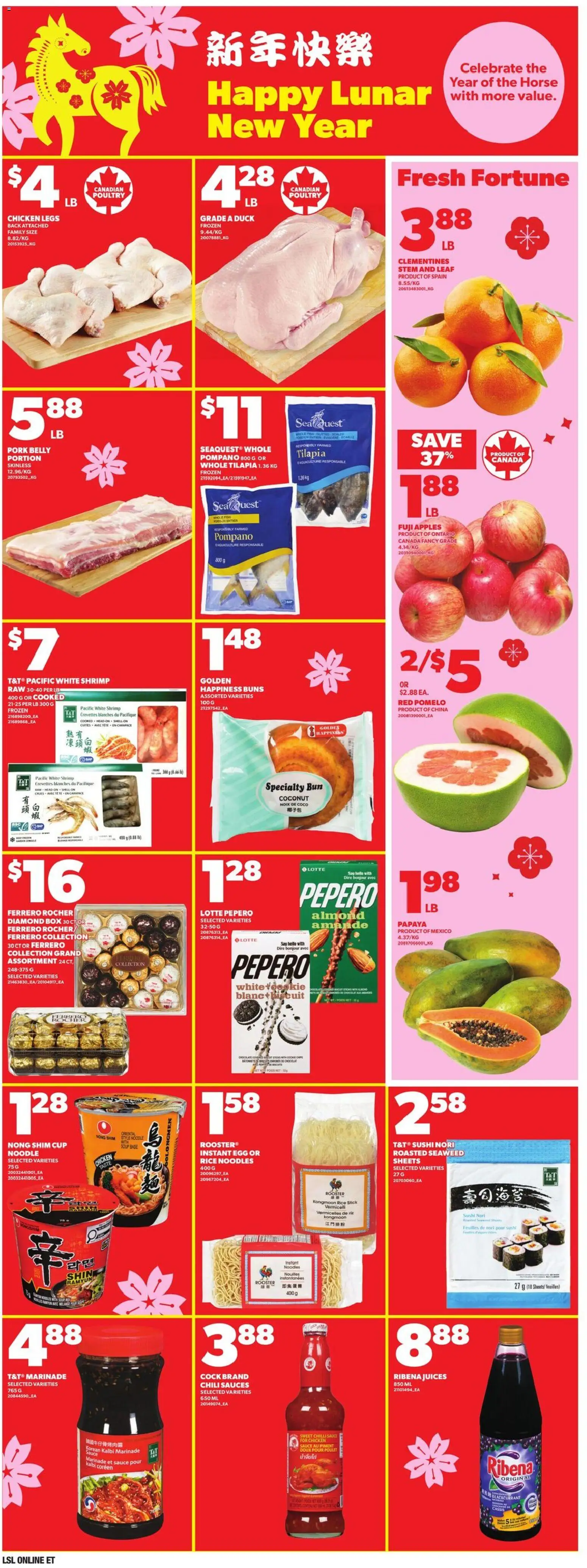 Loblaws flyer valid from 15.01.2026 | Page: 11 | Products: Rice, Noodles, Chicken, Pork
