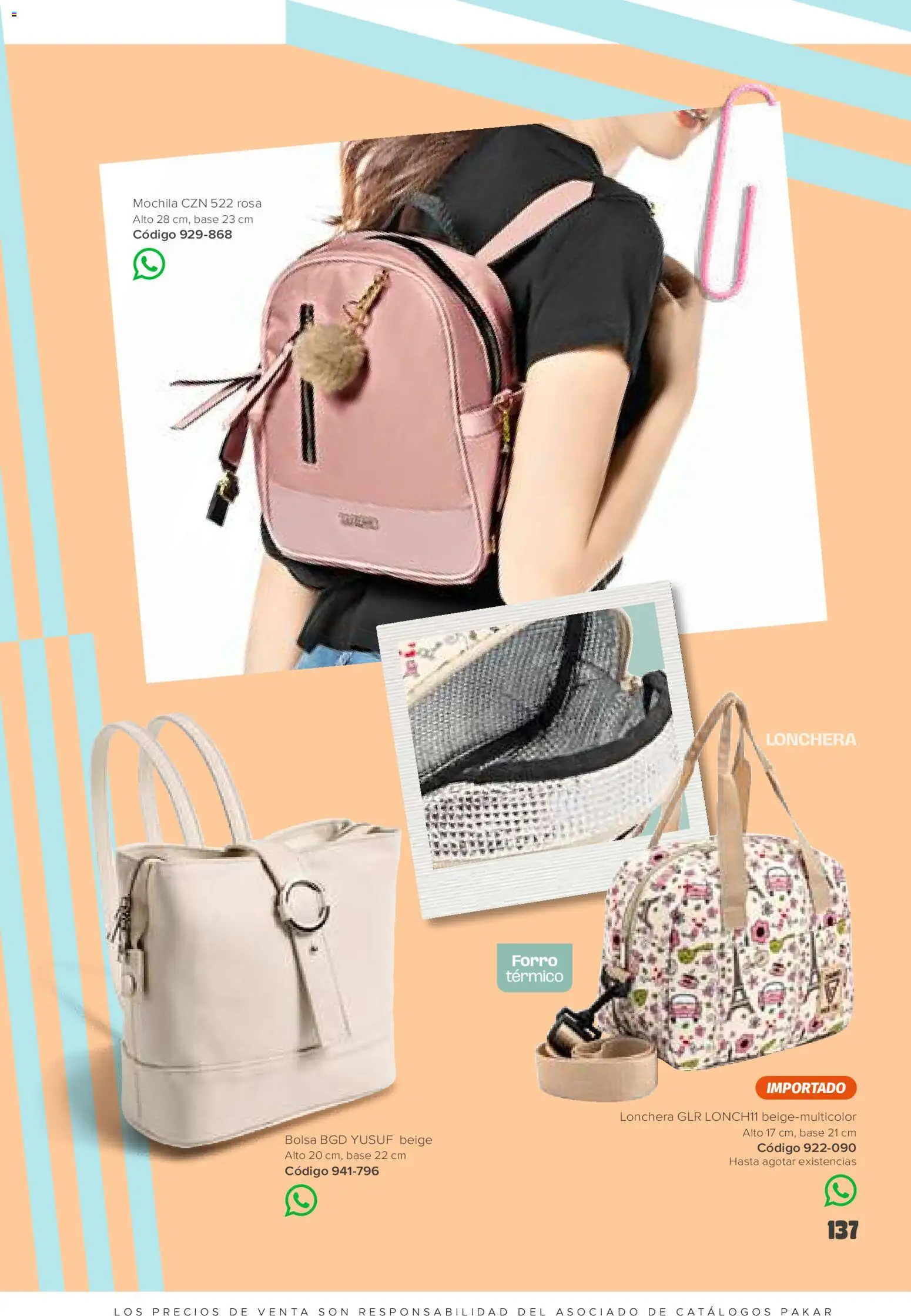 Nuevas ofertas de SC Pakar válidas en toda la República Mexicana desde el 30.01.2026. ¡Encuentra las mejores ofertas en SC Pakar catálogo Ropa! | Página: 137 | Productos: Bolsa, Mochila