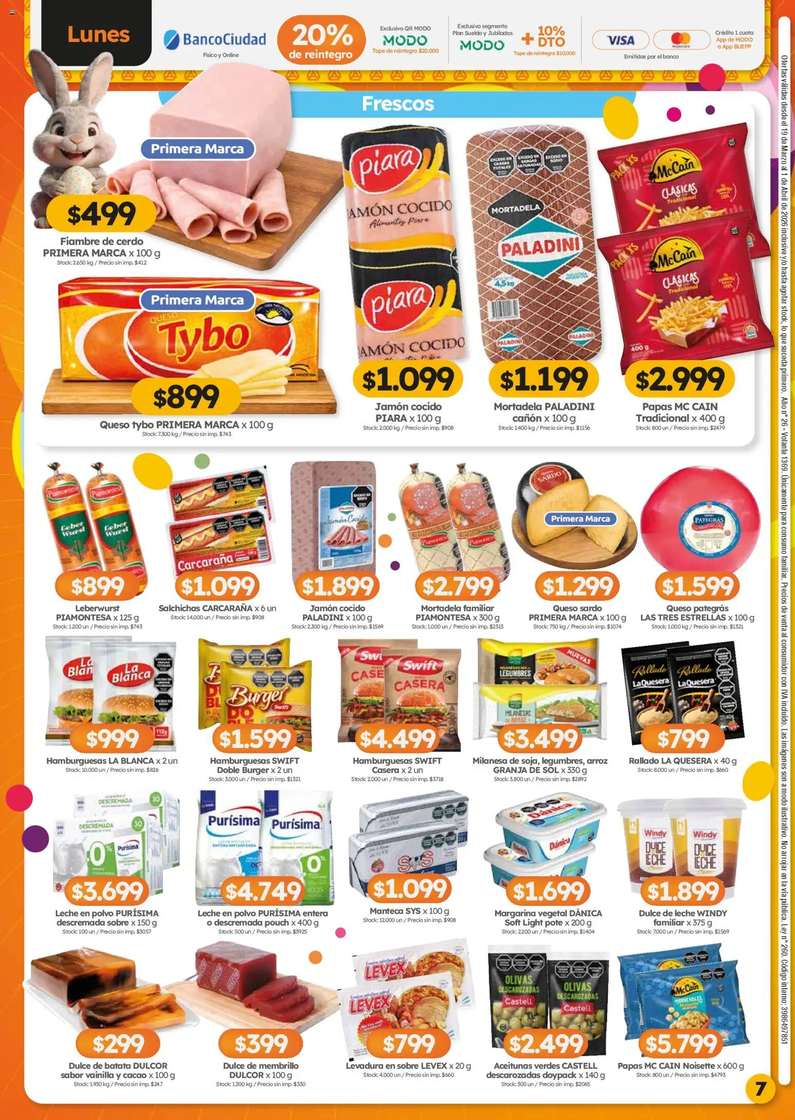 Cordiez ofertas │ válido desde el 19.03.2026 | Página: 7 | Productos: Polvo, Leche, Cerdo, Arroz