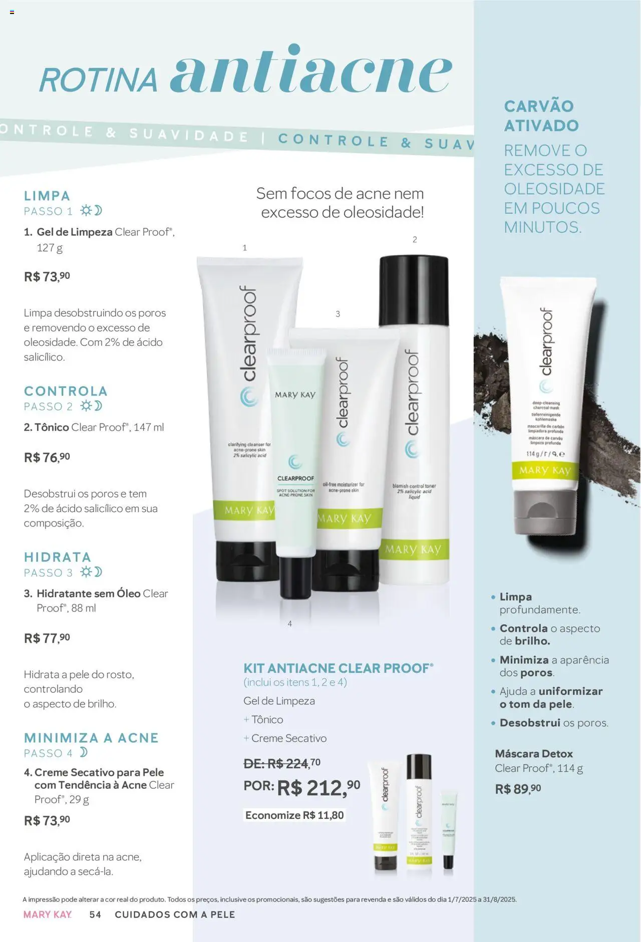 Mary Kay Folheto - válido de 01.07.2025 | Página: 54 | Produtos: Tônico, Óleo, Gel de limpeza, Creme