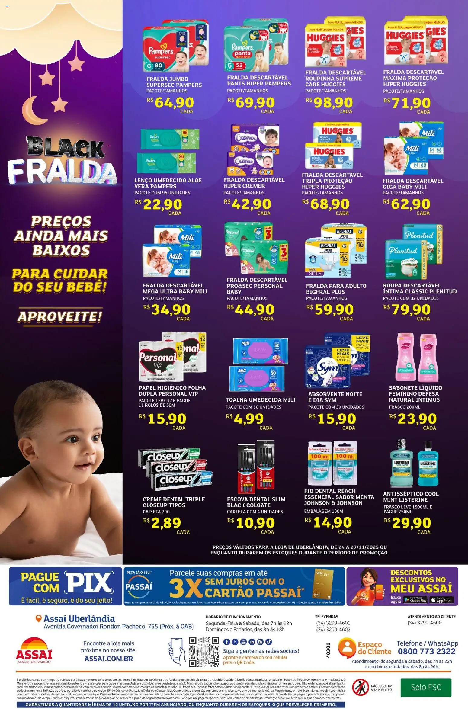 Assaí Atacadista Folheto - válido de 24.11.2025 | Página: 4 | Produtos: Celular, Bebida, Papel higiênico, Câmera