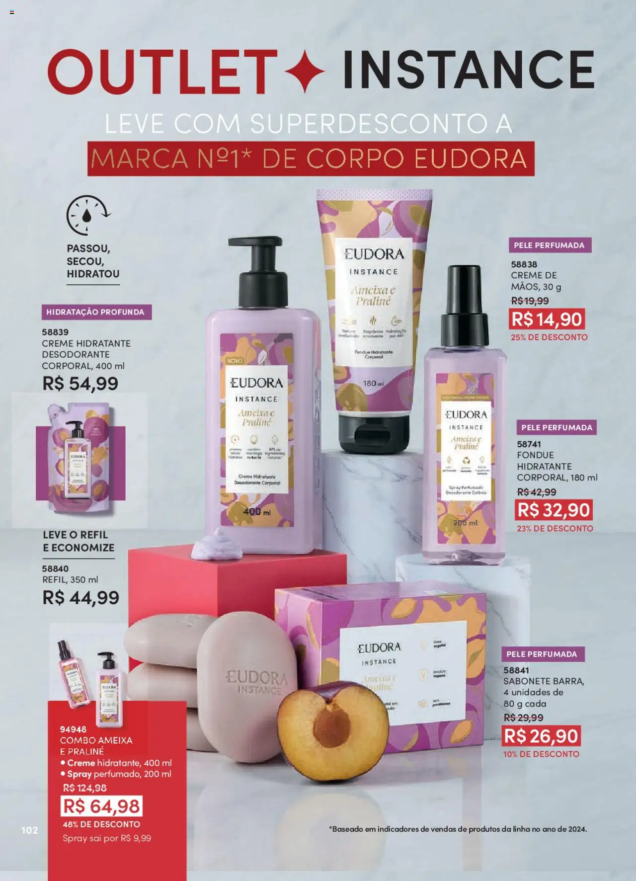 Eudora Folheto - válido de 07.10.2025 | Página: 102 | Produtos: Desodorante, Creme, Sabonete, Ameixa