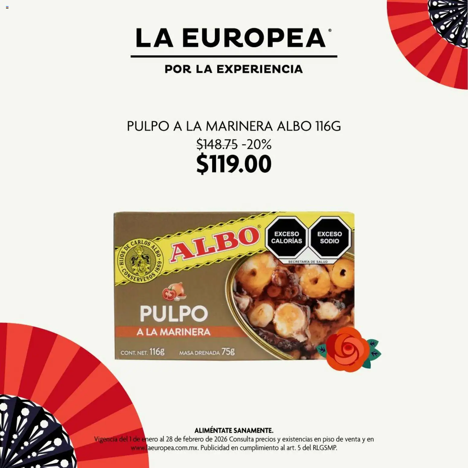 Nuevas ofertas de La Europea válidas en toda la República Mexicana desde el 01.01.2026. ¡Encuentra las mejores ofertas en La Europea catálogo De España a tu mesa! | Página: 3