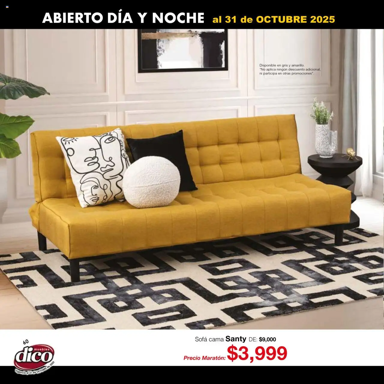 Nuevas ofertas de Muebles Dico válidas en toda la República Mexicana desde el 01.01.2025. ¡Encuentra las mejores ofertas en Muebles Dico - Catálogo Venta Maratónica Pacifico! | Página: 60 | Productos: Sofá, Cama