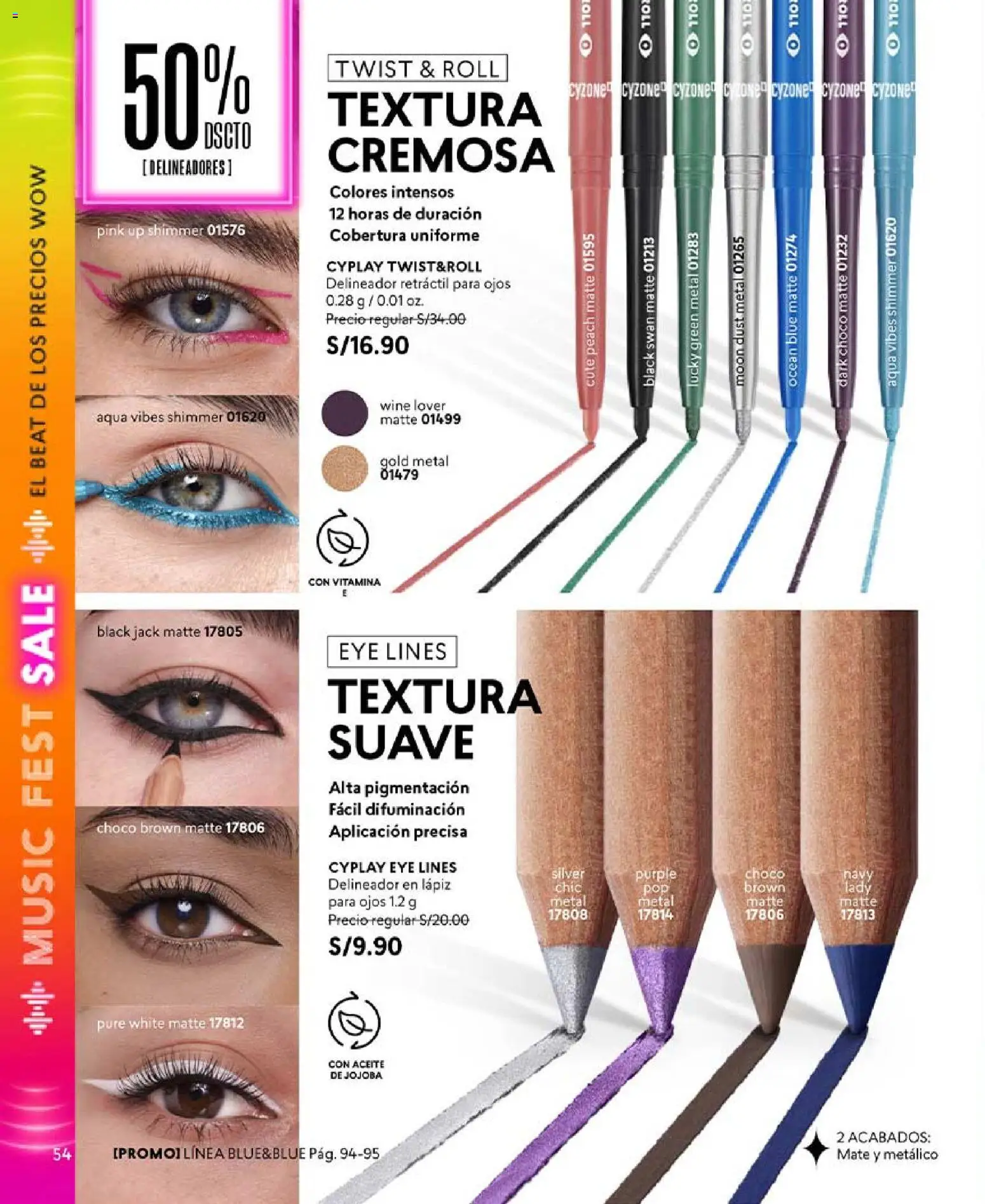 Catálogo CyZone válido desde 21.02.2026 | Página: 54 | Productos: Delineador, Aceite