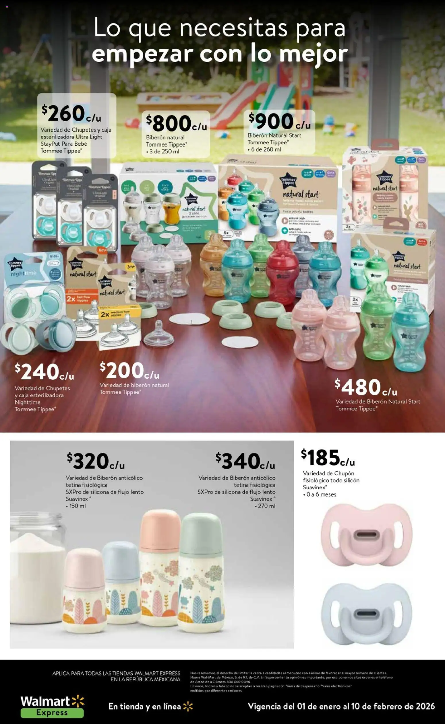 Nuevas ofertas de Walmart Express válidas en toda la República Mexicana desde el 01.01.2026. ¡Encuentra las mejores ofertas en Walmart Express folleto Selección única para tu bebé! | Página: 4 | Productos: Biberón, Despensa, Caja, Teléfono