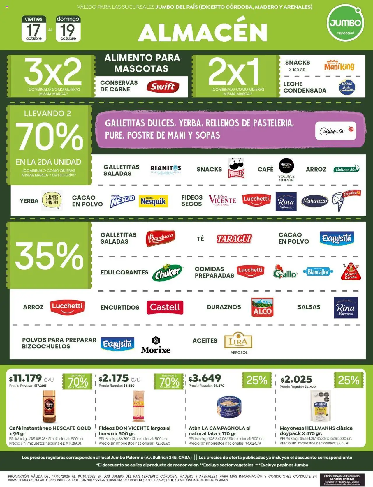 Jumbo - Ofertas | Neuquén │ válido desde el 17.10.2025 | Página: 6 | Productos: Polvo, Leche, Fideos, Cacao