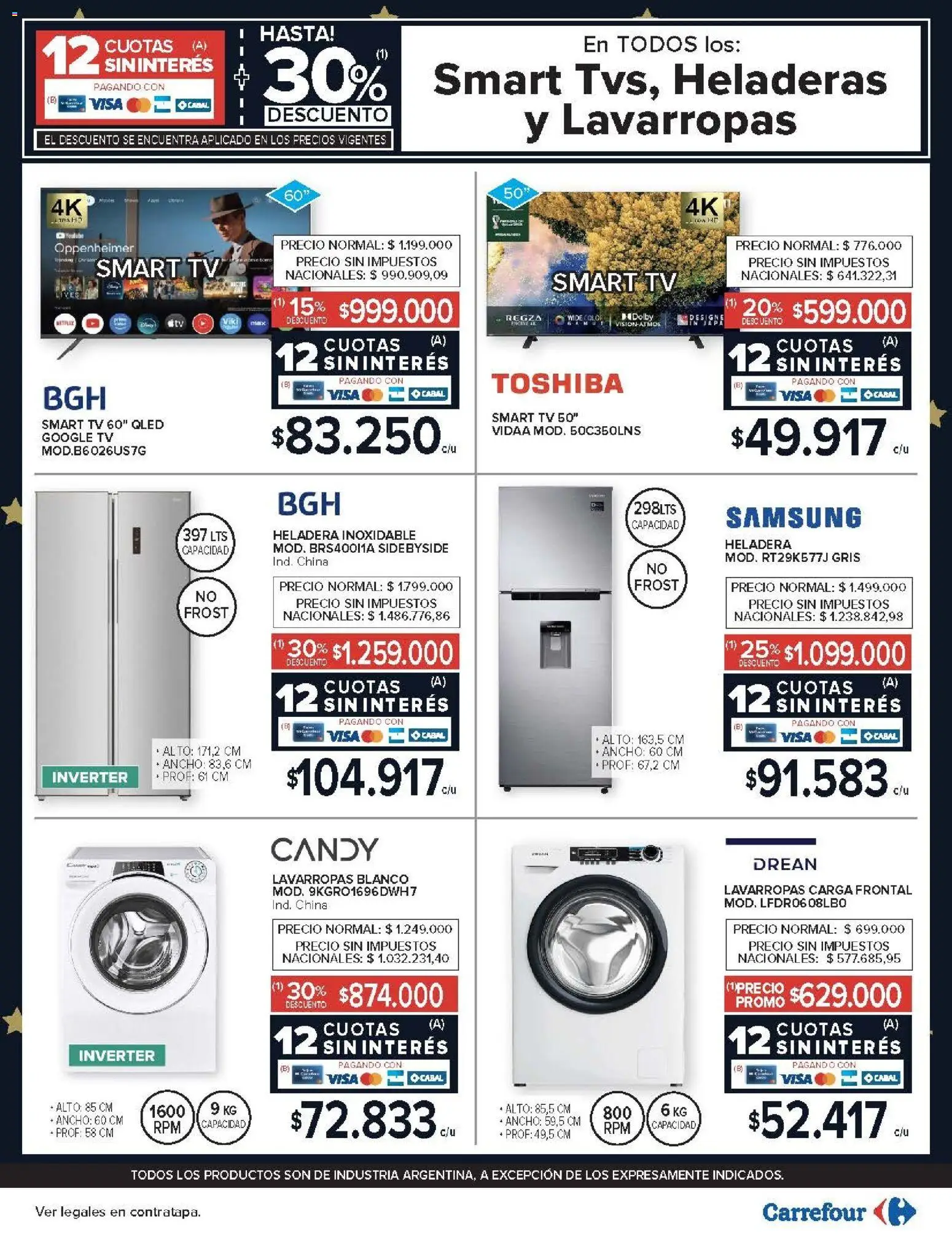 Carrefour ofertas │ válido desde el 26.12.2025 | Página: 27 | Productos: Lavarropas, Heladera