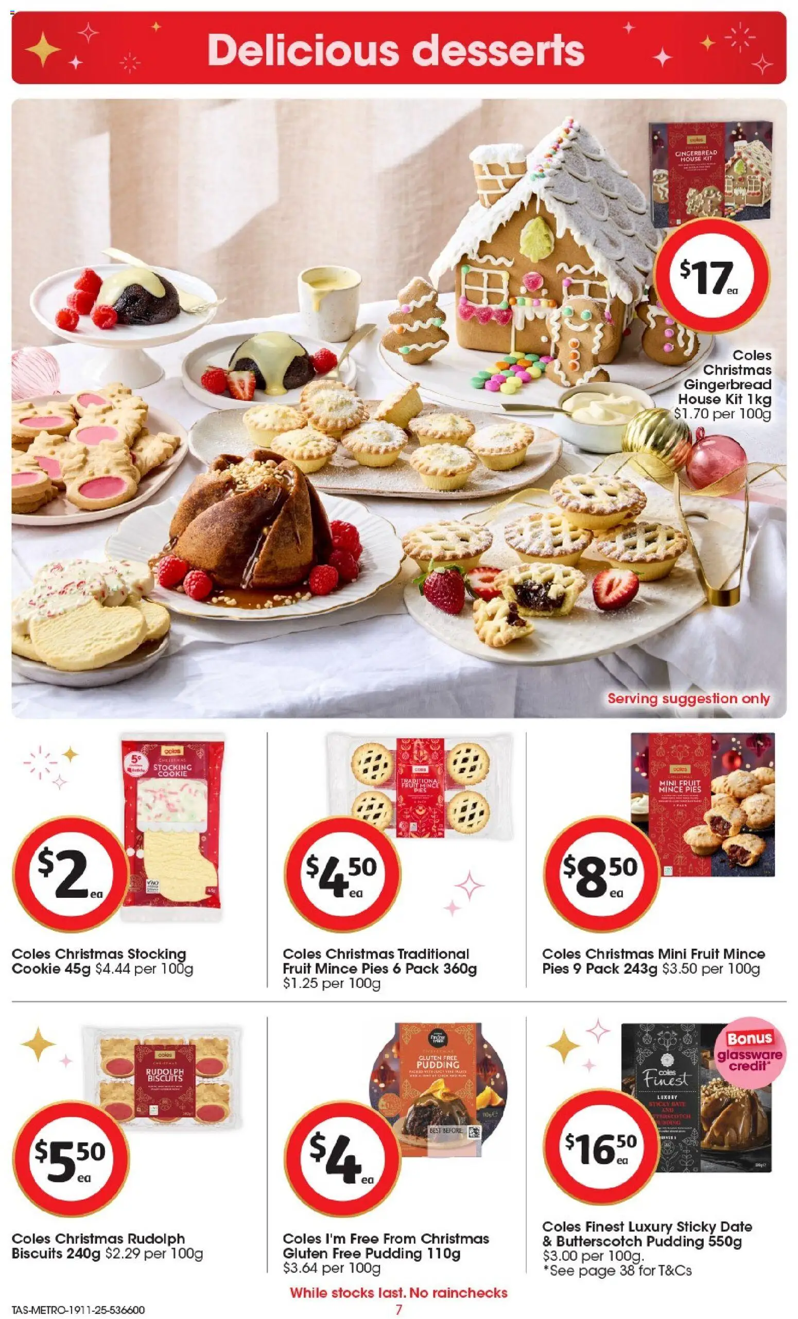 Coles catalogue - valid from 19.11.2025 | Page: 8 | Products: Glassware, Biscuits, Date, Pies