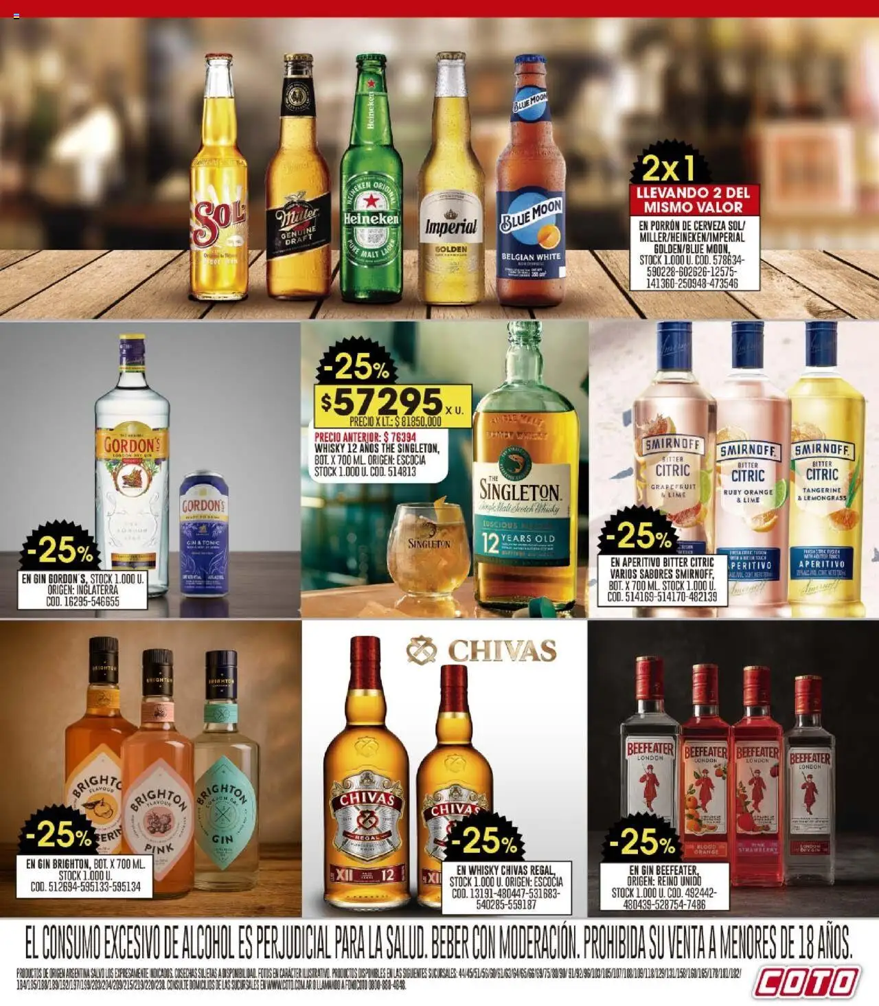 Coto ofertas │ válido desde el 15.09.2025 | Página: 17 | Productos: Whisky, Gin, Cerveza