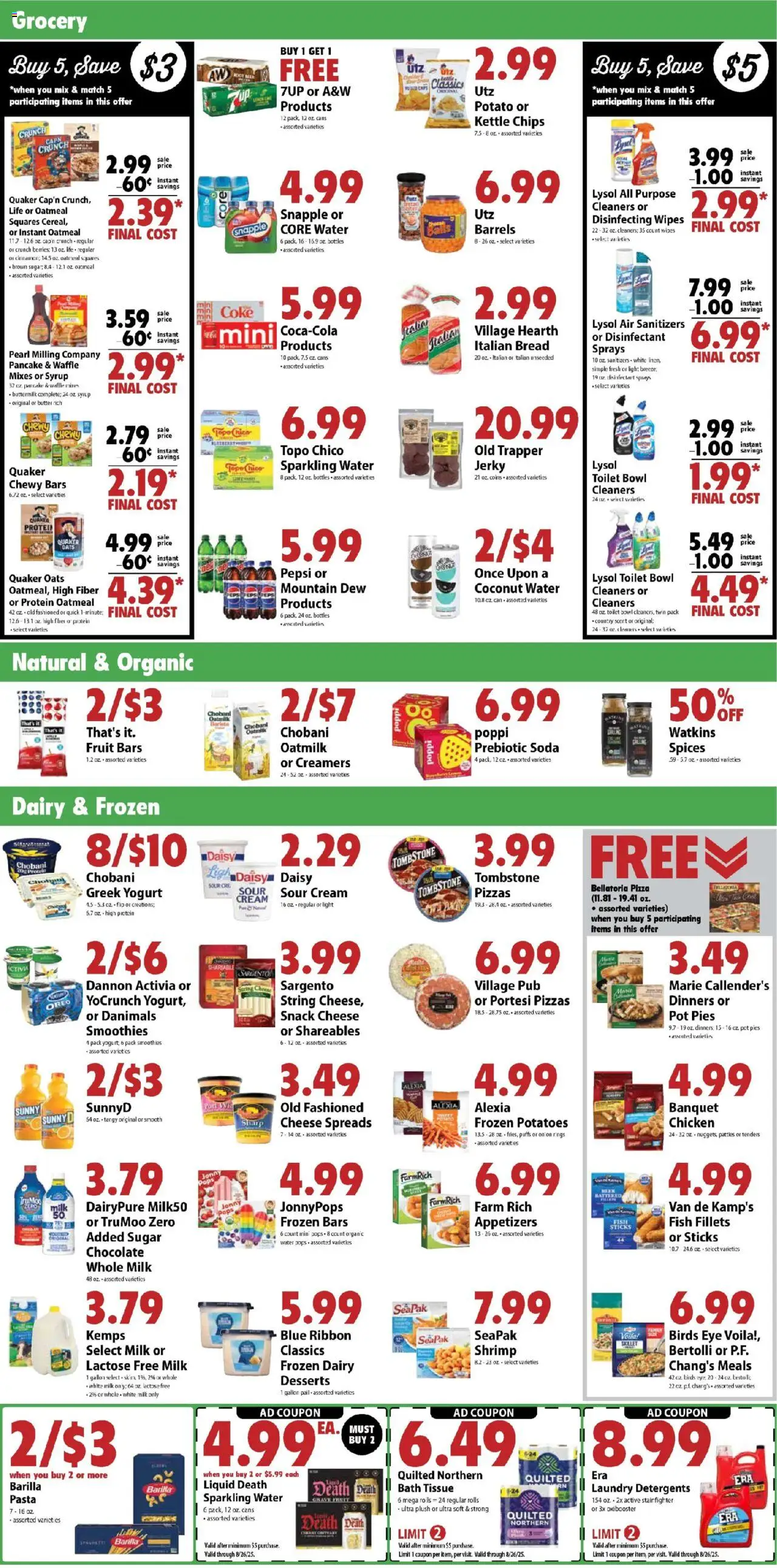 Festival Foods Weekly Ad - valid from 20.08.2025 | Page: 4 | Products: Milk, Cheese, Water, Kettle