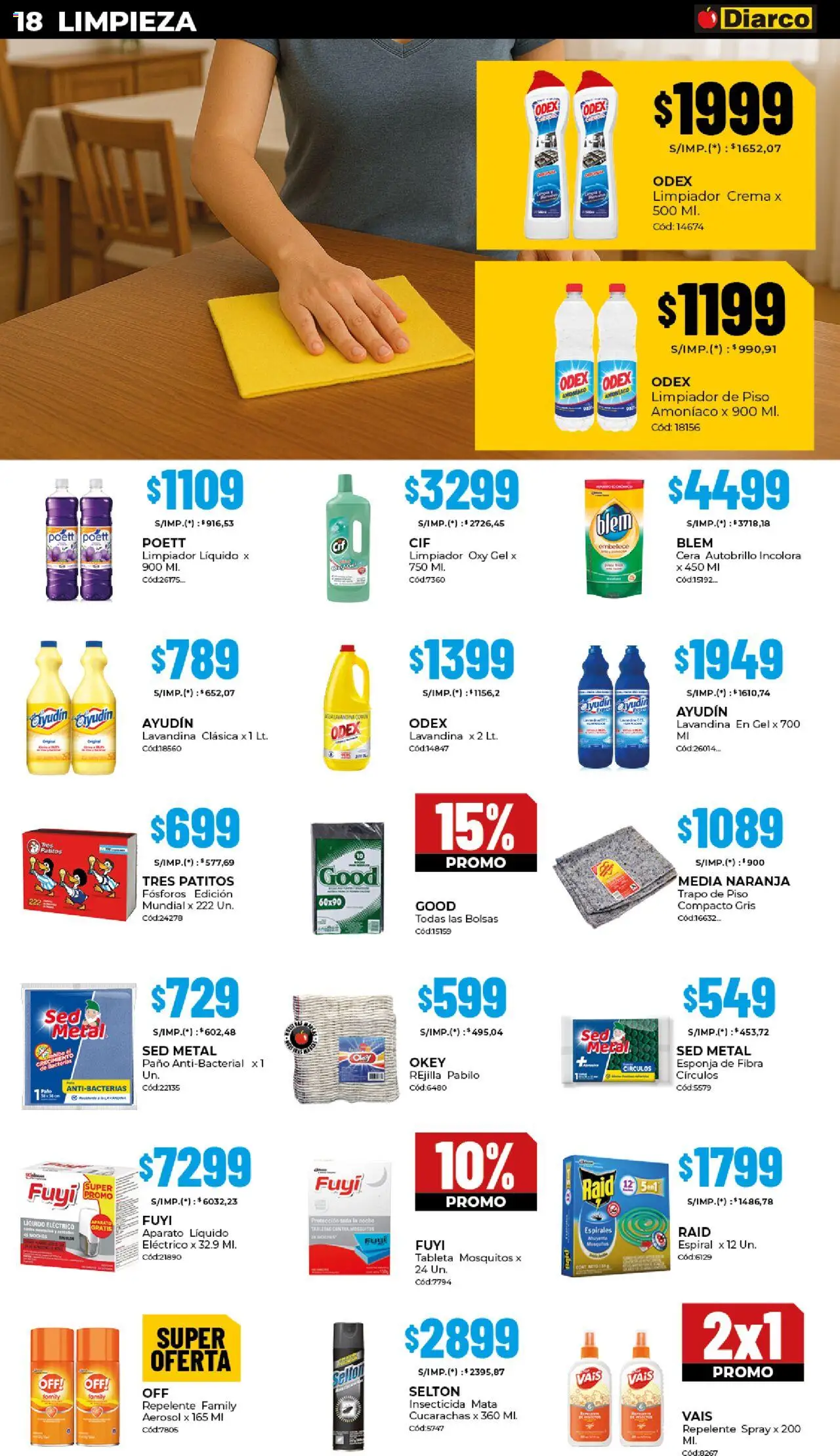 Diarco - Ofertas Gba │ válido desde el 29.09.2025 | Página: 18 | Productos: Repelente, Fósforos, Insecticida, Limpiador
