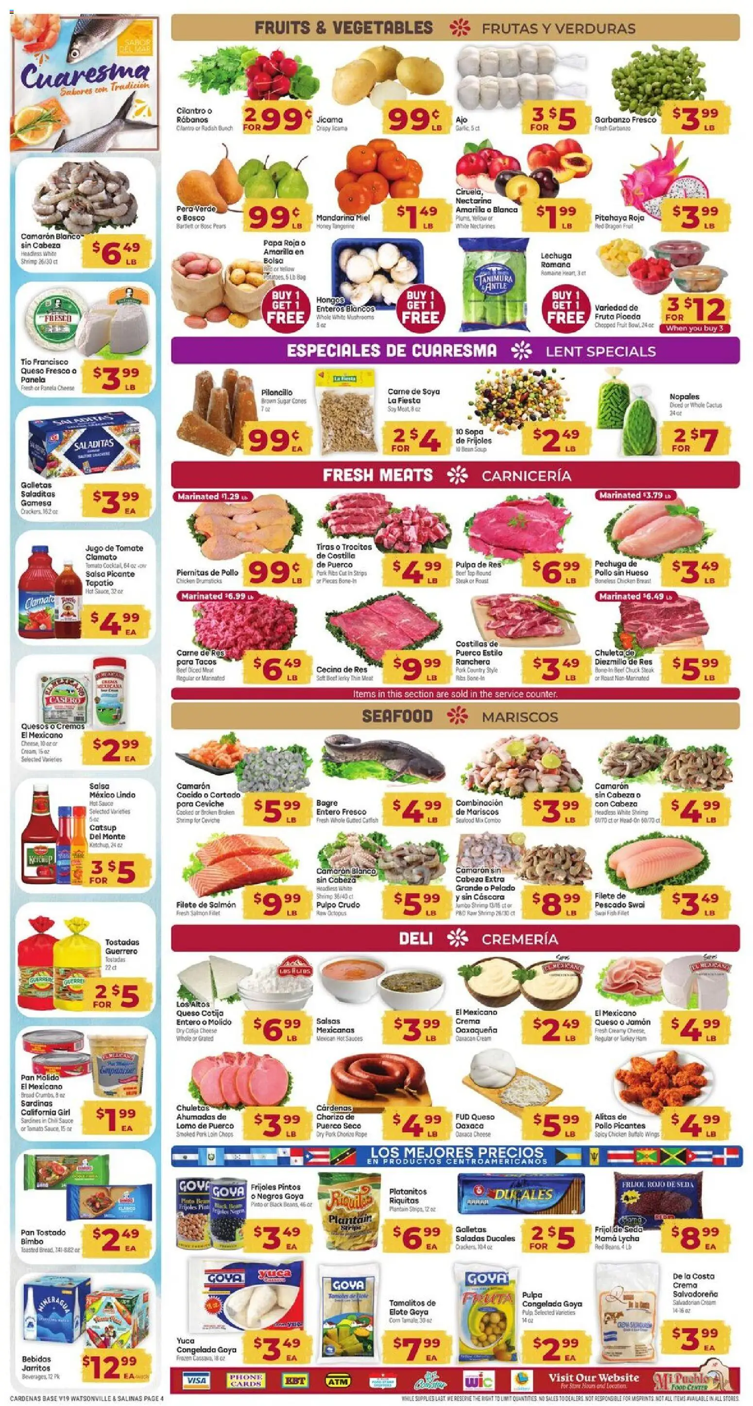 Cardenas Weekly Ad - CA - valid from 04.03.2026 | Page: 4 | Products: Romaine, Cheese, Cream, Bra