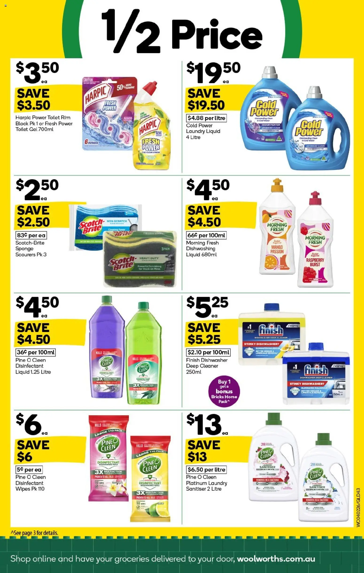 Woolworths catalogue - valid from 04.02.2026 | Page: 43 | Products: Cleaner, Water, Sponge, Laundry