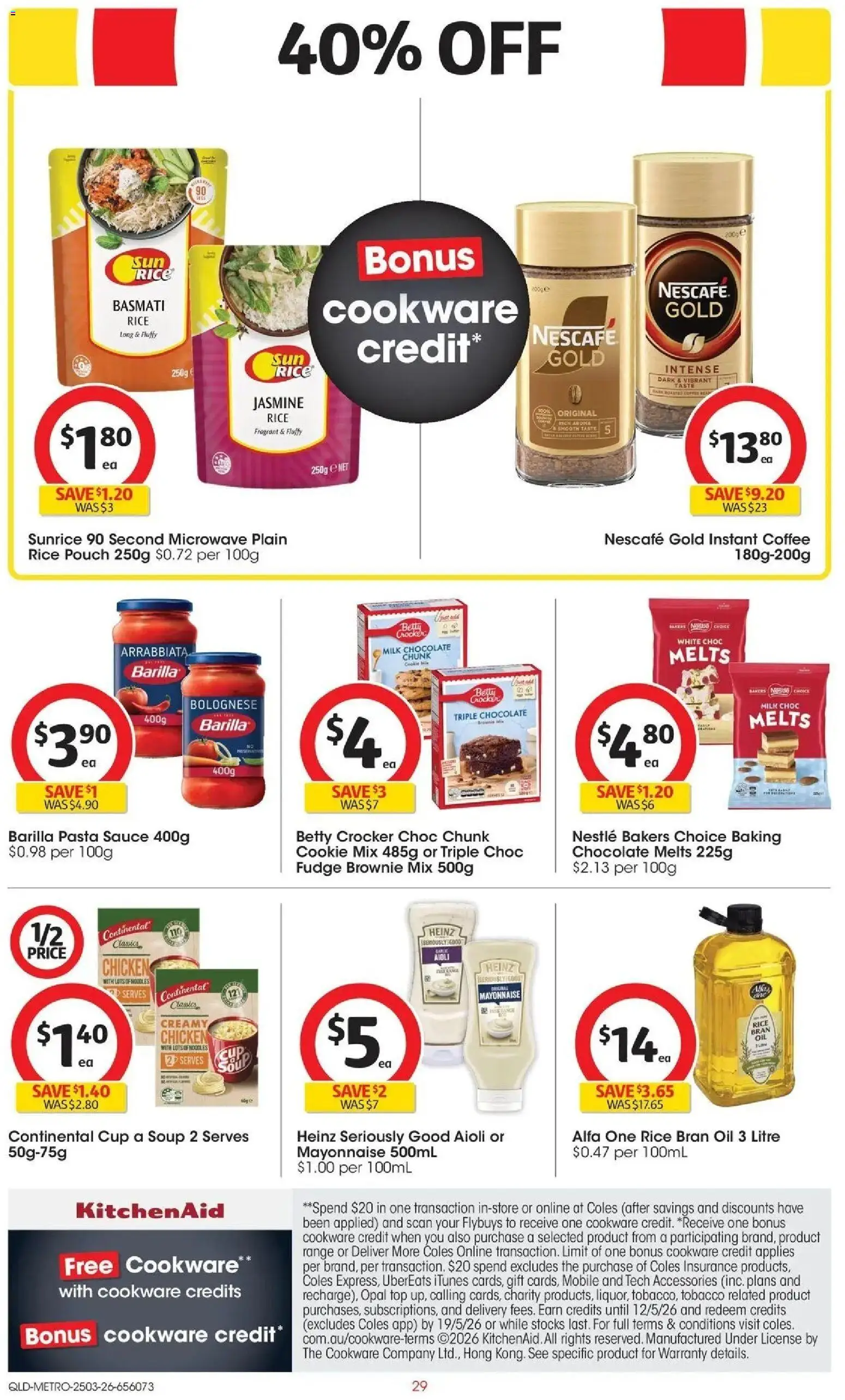 Coles catalogue - valid from 24.03.2026 | Page: 29 | Products: Rice, Pasta, Nescafe, Mobile