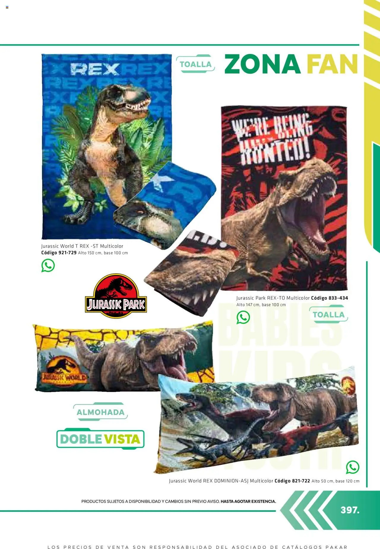 Nuevas ofertas de SC Pakar válidas en toda la República Mexicana desde el 28.02.2025. ¡Encuentra las mejores ofertas en SC Pakar catálogo Premium - Kids! | Página: 397 | Productos: Toalla, Almohada