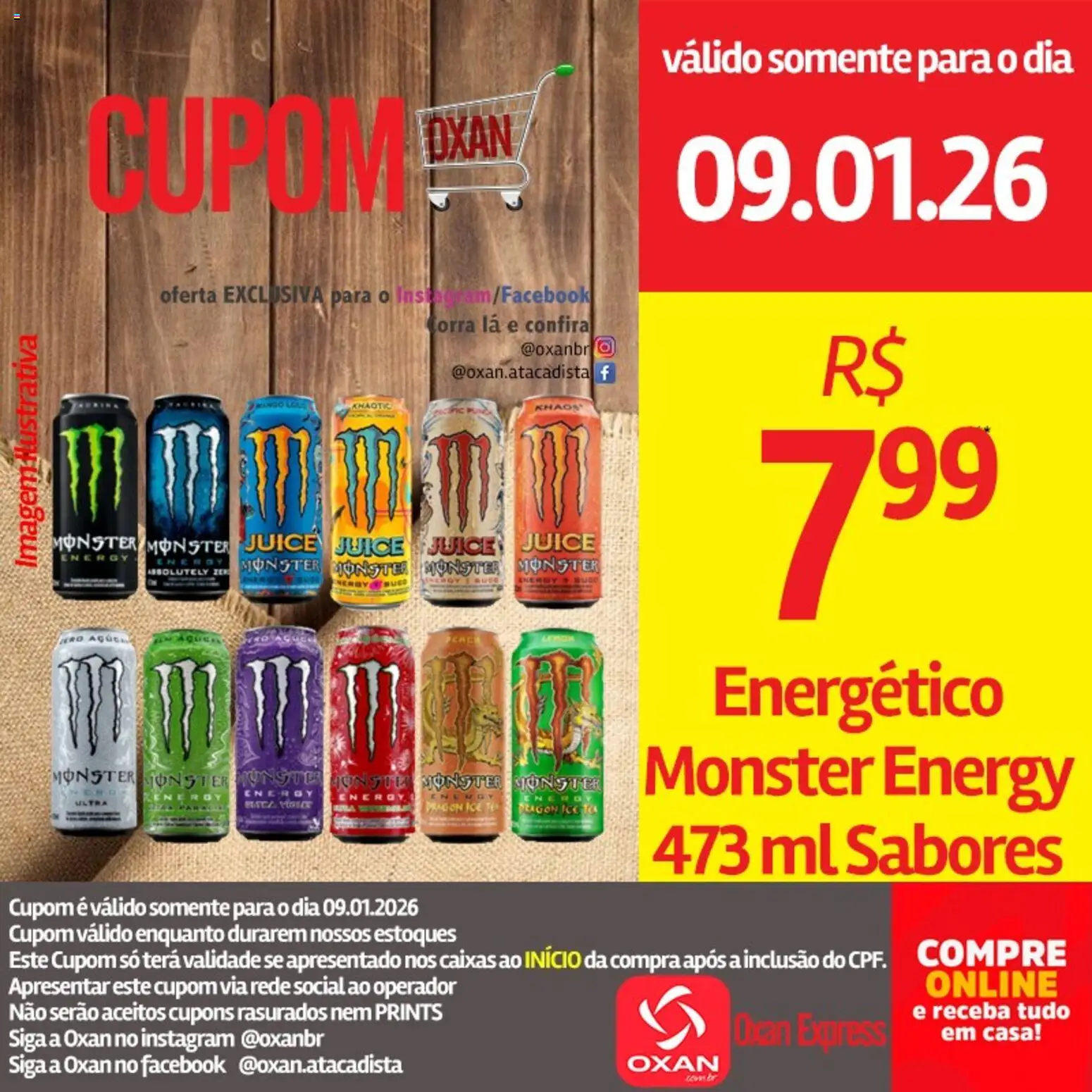 Oxan Atacadista Folheto - válido de 09.01.2026 | Página: 11 | Produtos: Energético, Monster