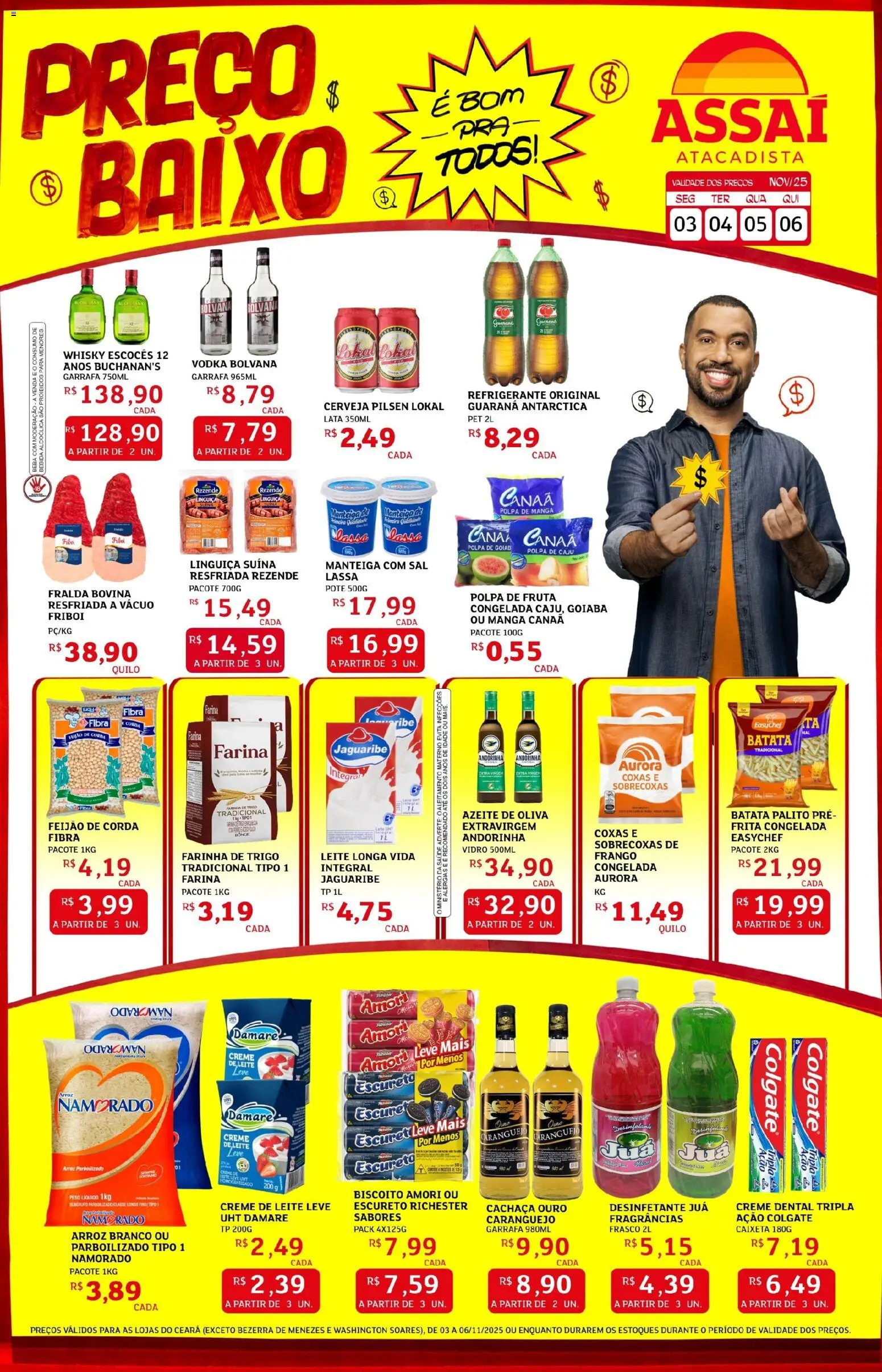 Assaí Atacadista Folheto - válido de 03.11.2025 | Página: 1 | Produtos: Caranguejo, Sal, Frango, Creme dental