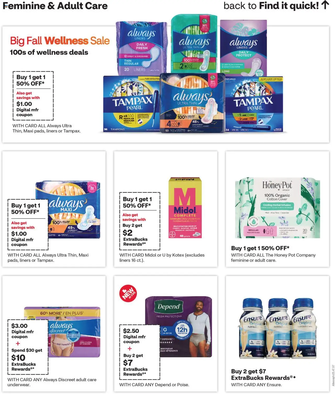 CVS Pharmacy Weekly Ad - valid from 28.09.2025 | Page: 7 | Products: Tampons, Fan