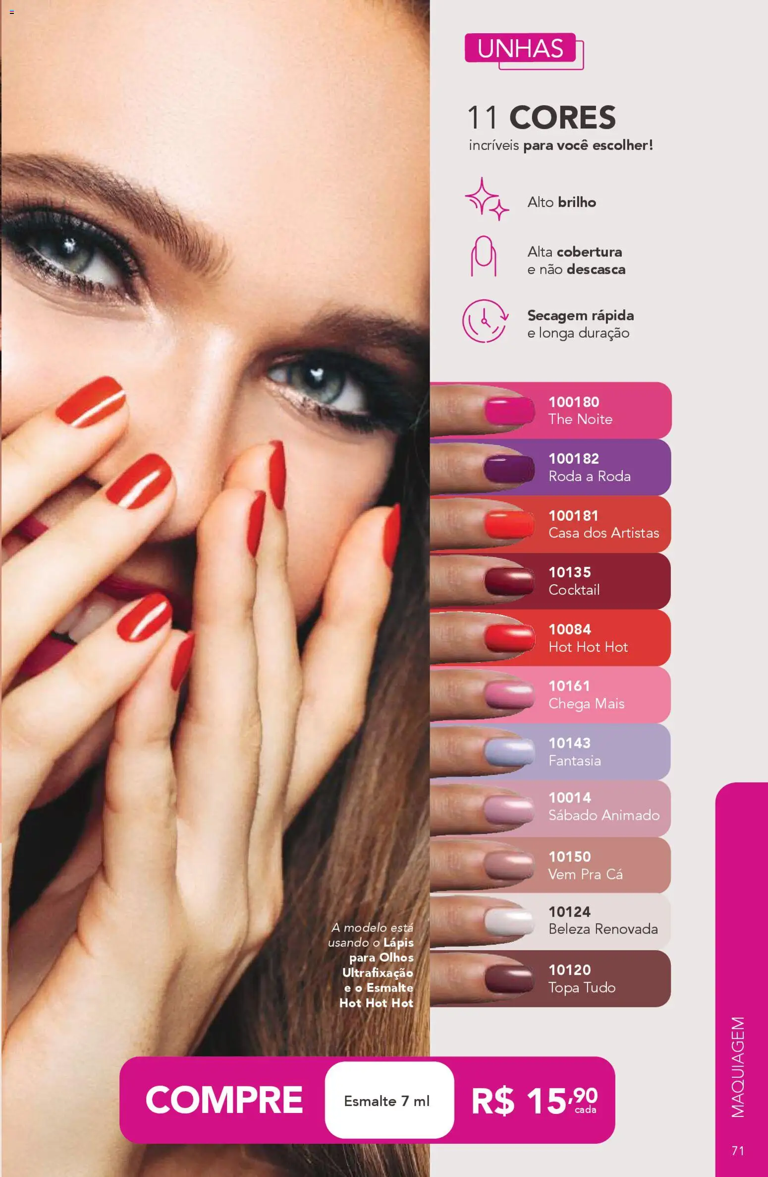 Jequiti Folheto - válido de 06.03.2026 | Página: 71 | Produtos: Maquiagem, Lápis, Fantasia