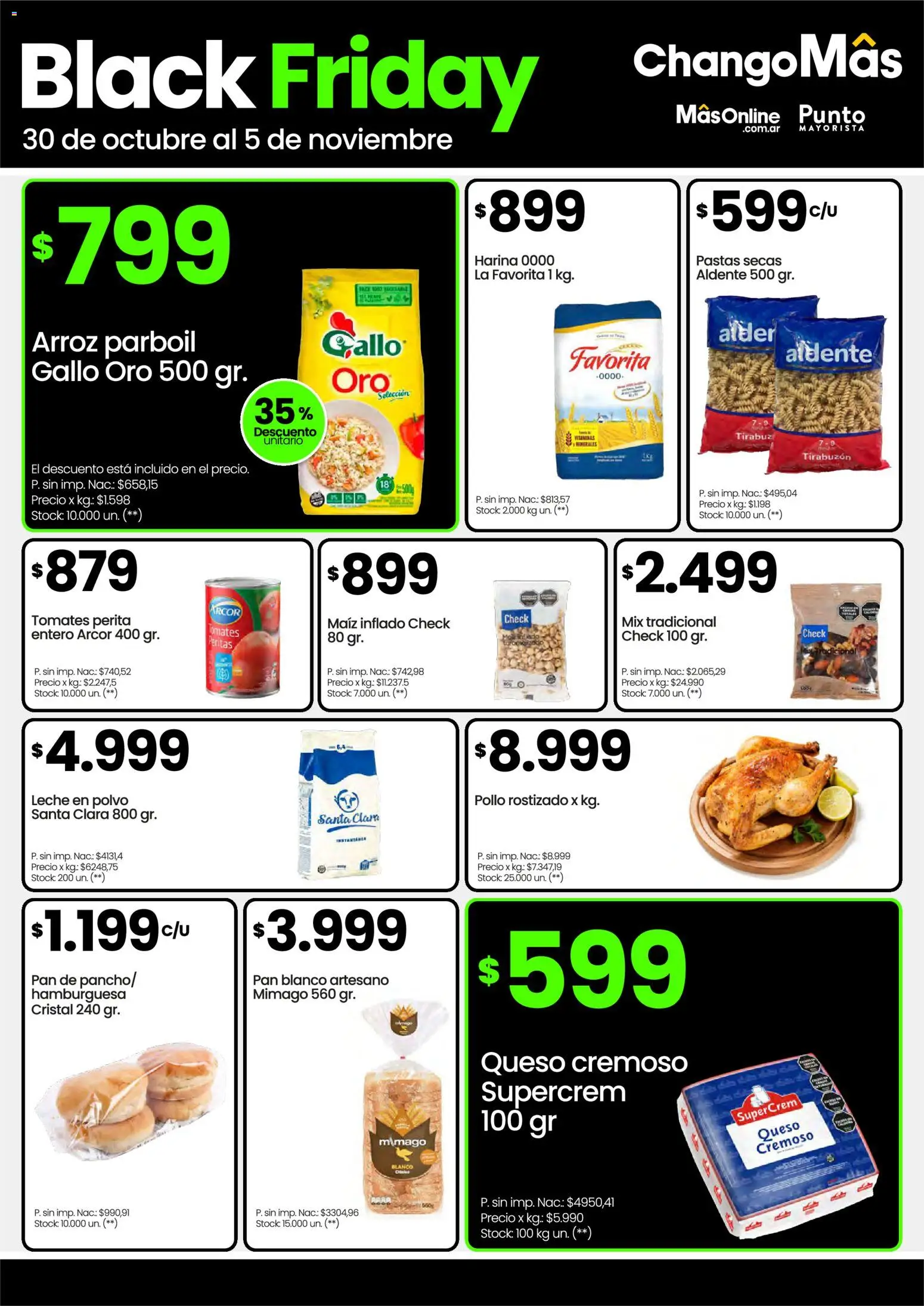 Punto Mayorista Black Friday │ válido desde el 30.10.2025 | Página: 19 | Productos: Pollo, Maiz, Pan, Tomates