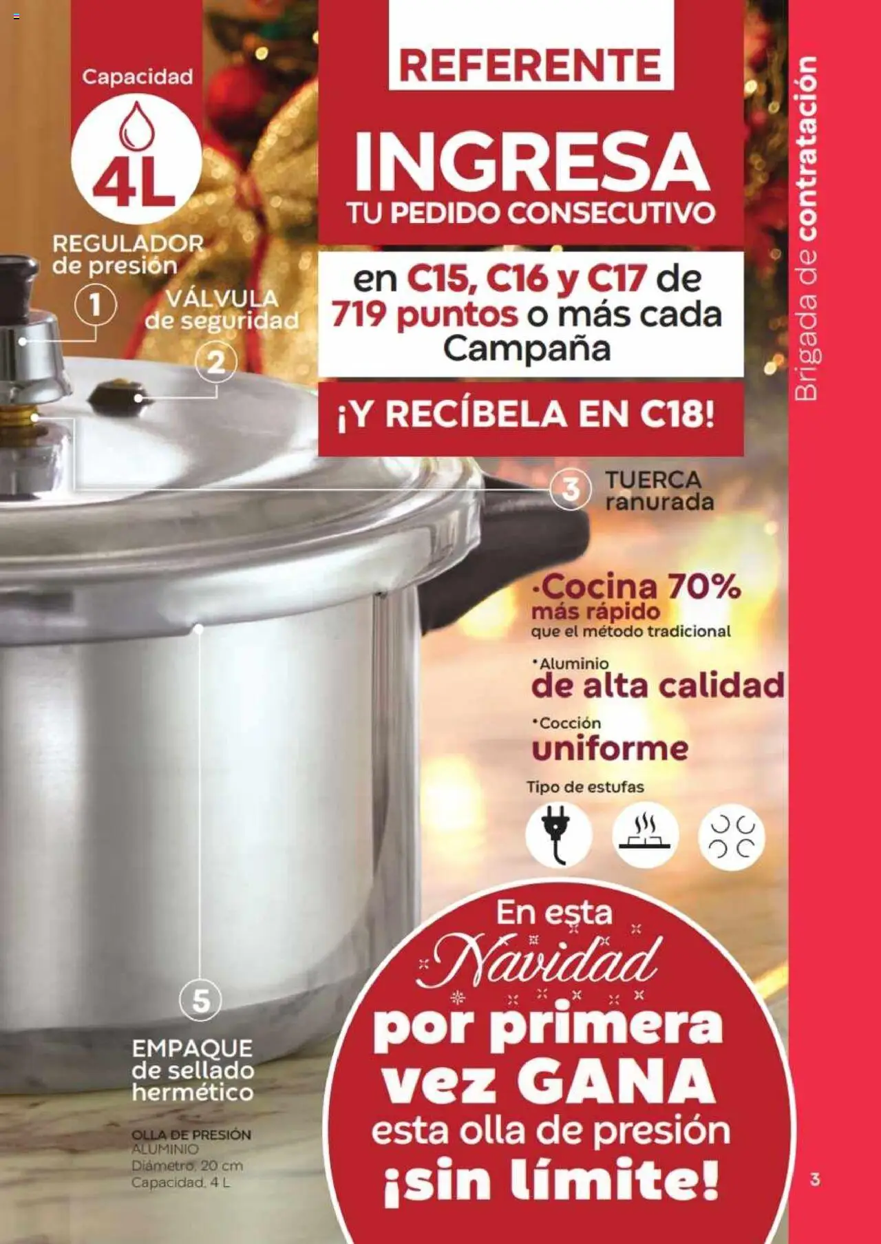 Nuevas ofertas de Fuller válidas en toda la República Mexicana desde el 29.10.2025. ¡Encuentra las mejores ofertas en Fuller - Revista Gana Más C15! | Página: 3 | Productos: Tuerca, Válvula, Olla, Campana
