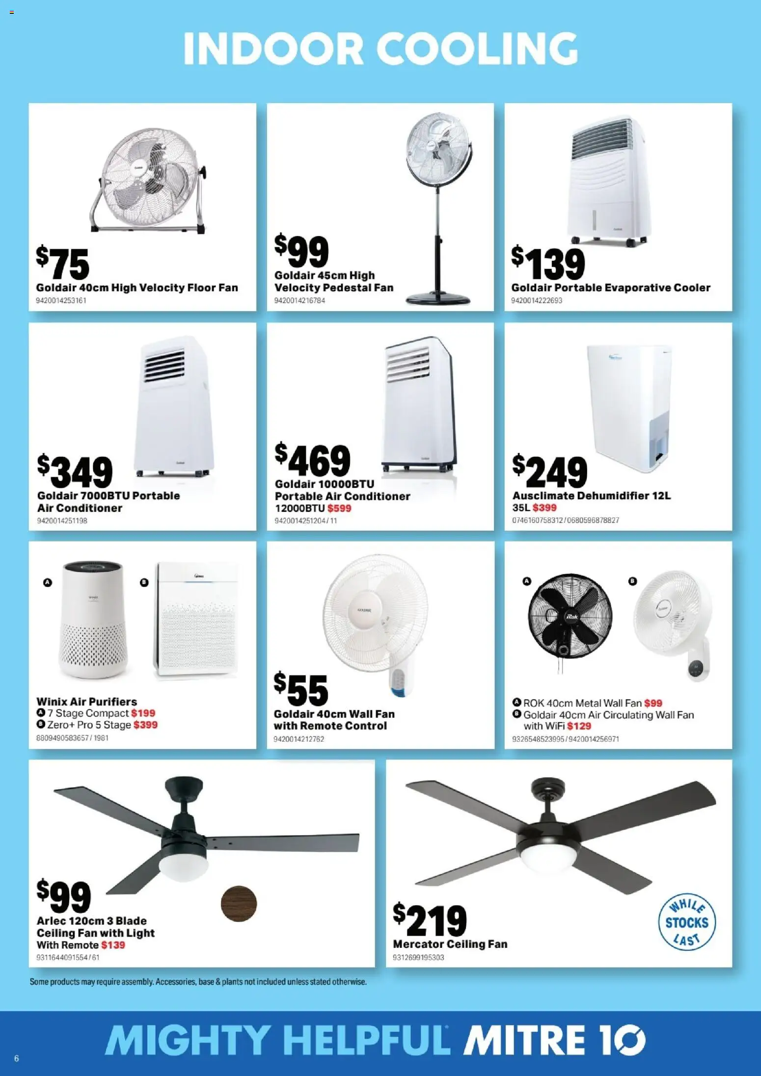 Mitre 10 catalogue - valid from 07.01.2026 | Page: 6 | Products: Light, Conditioner, Dehumidifier, Fan