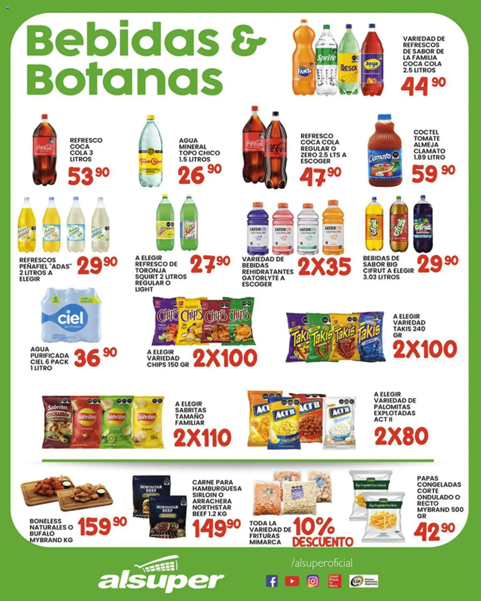 Nuevas ofertas de Alsuper válidas en toda la República Mexicana desde el 23.01.2026. ¡Encuentra las mejores ofertas en Alsuper folleto Chihuahua Estado! | Página: 3 | Productos: Refresco, Tomate, Toronja, Té