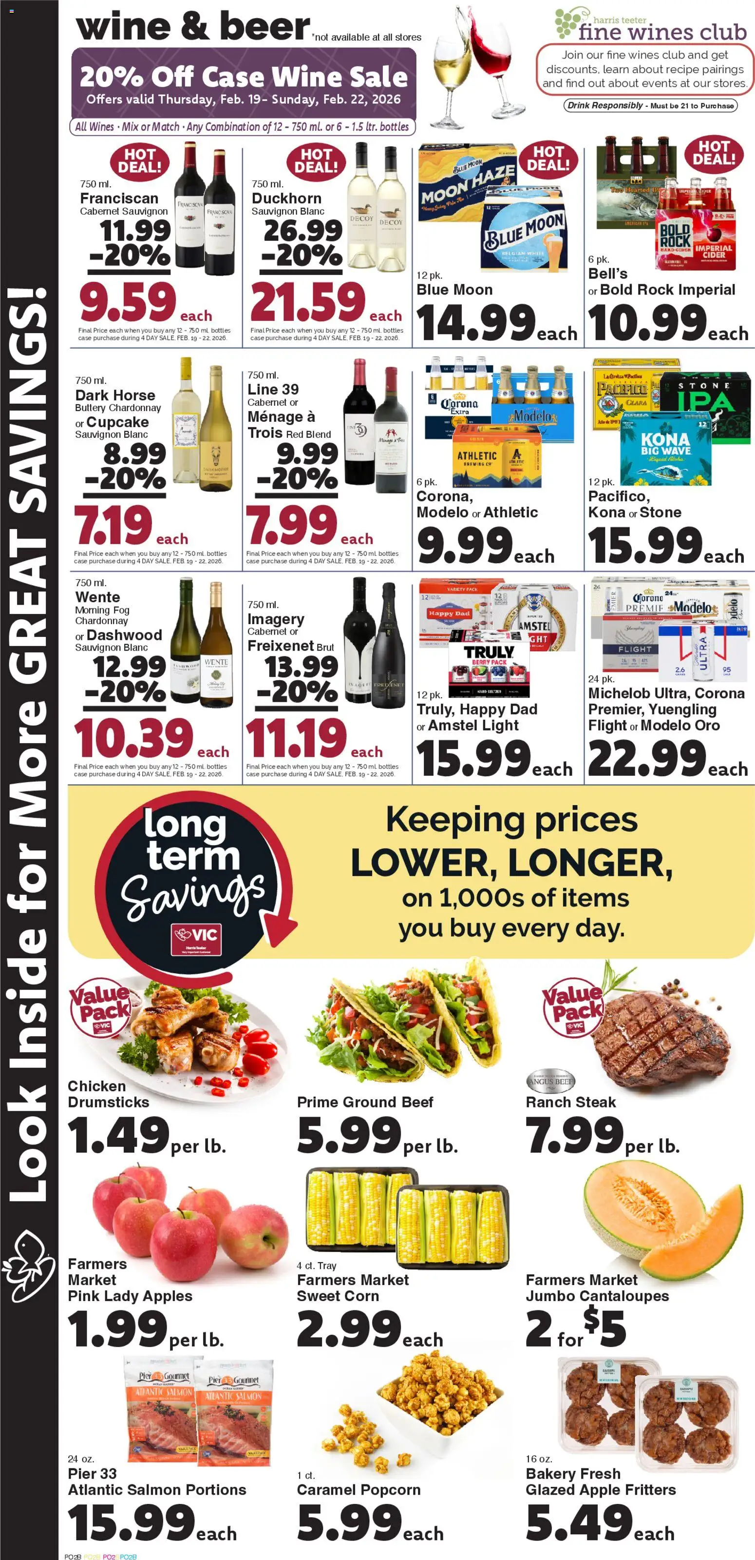 Harris Teeter Weekly Ad - NC - valid from 18.02.2026 | Page: 9 | Products: Cider, Cantaloupes, Apples, Cupcake