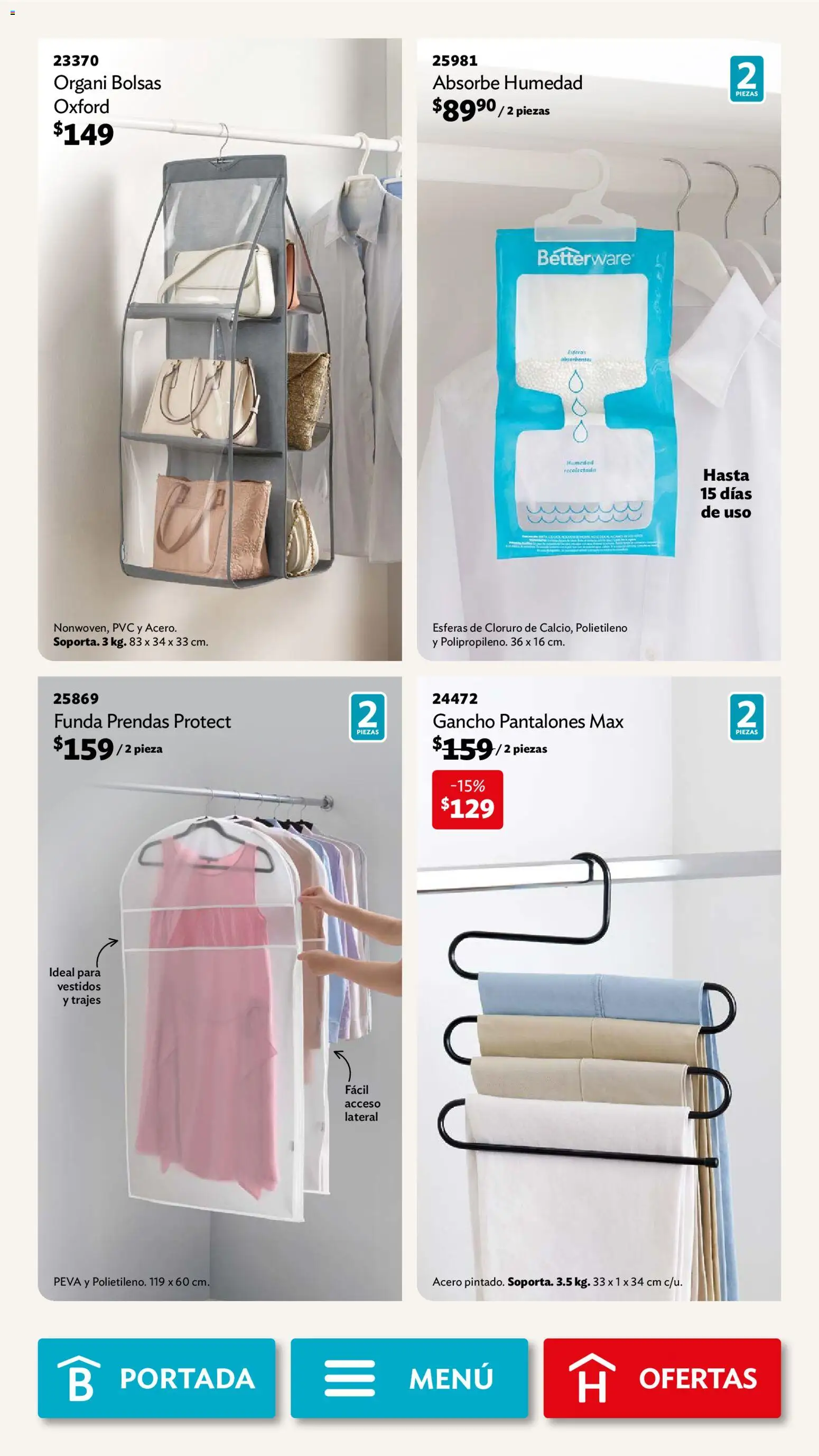 Nuevas ofertas de Betterware válidas en toda la República Mexicana desde el 02.03.2026. ¡Encuentra las mejores ofertas en Betterware campaña 3 2026! | Página: 17 | Productos: Pantalones, Funda