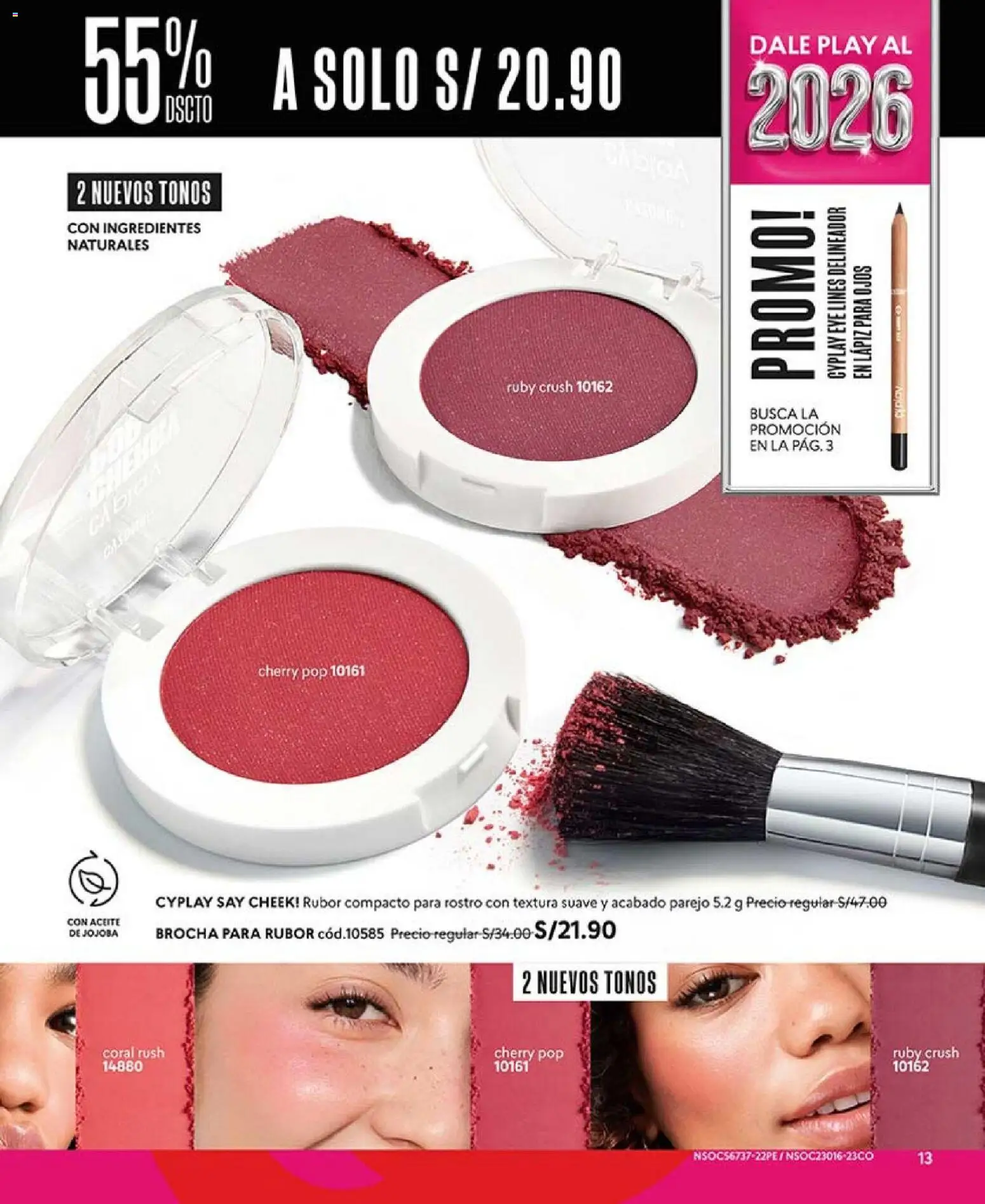 Catálogo CyZone válido desde 18.12.2025 | Página: 13 | Productos: Brocha, Delineador, Aceite, Rubor