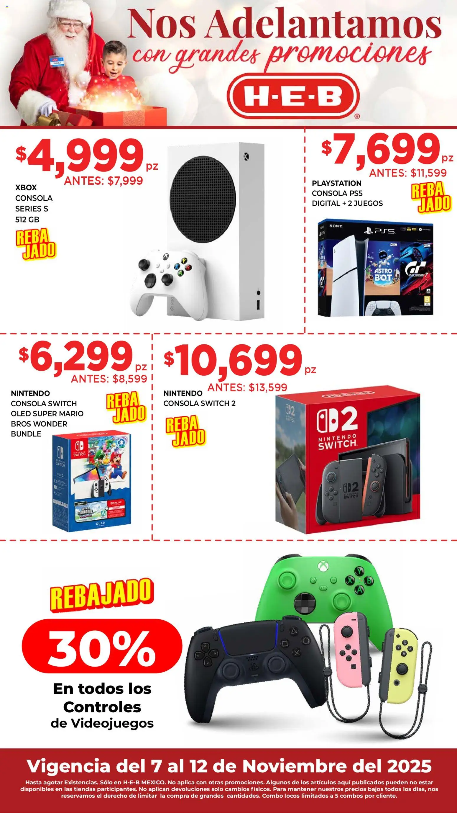 Nuevas ofertas de H-E-B válidas en toda la República Mexicana desde el 07.11.2025. ¡Encuentra las mejores ofertas en H-E-B folleto! | Página: 10 | Productos: Playstation, Xbox