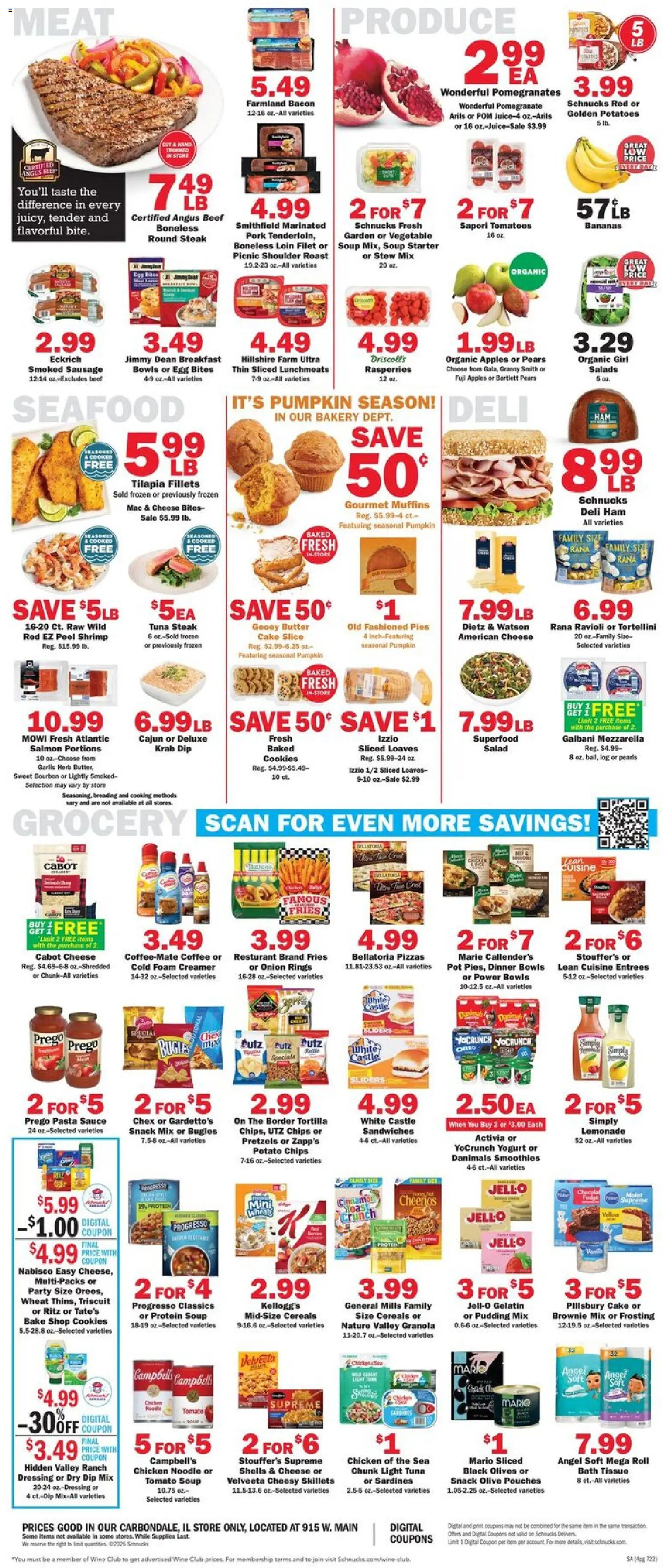Schnucks Weekly Print Ad - IL - valid from 05.11.2025 | Page: 4 | Products: Ham, Pasta, Seafood, Garlic