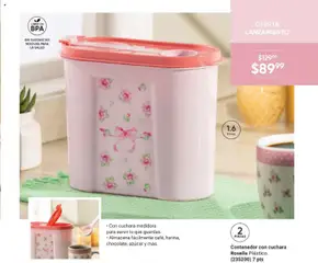 Vista previa de Contenedor con cuchara Rosella Plástico., Contenedor con cuchara medidora para servir lo que guardas. Almacena fácilmente café, harina, chocolate, azúcar y más., nuevo folleto de la tienda, válido en México a partir del 02.04.2026 | Página: 19 | Productos: Azúcar, Contenedor, Cuchara