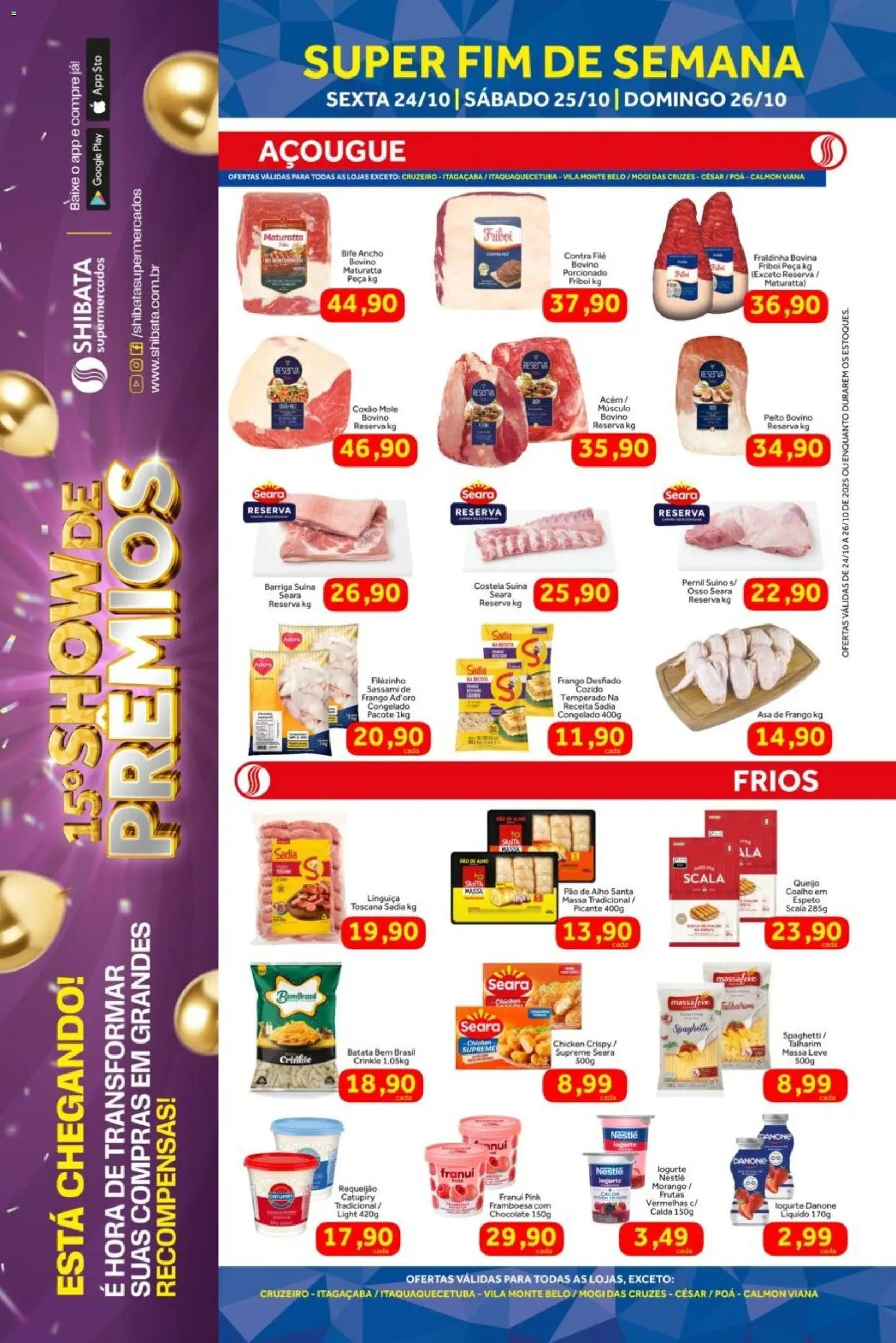 Shibata Folheto - válido de 21.10.2025 | Página: 1 | Produtos: Franui, Pernil, Frango, Requeijão