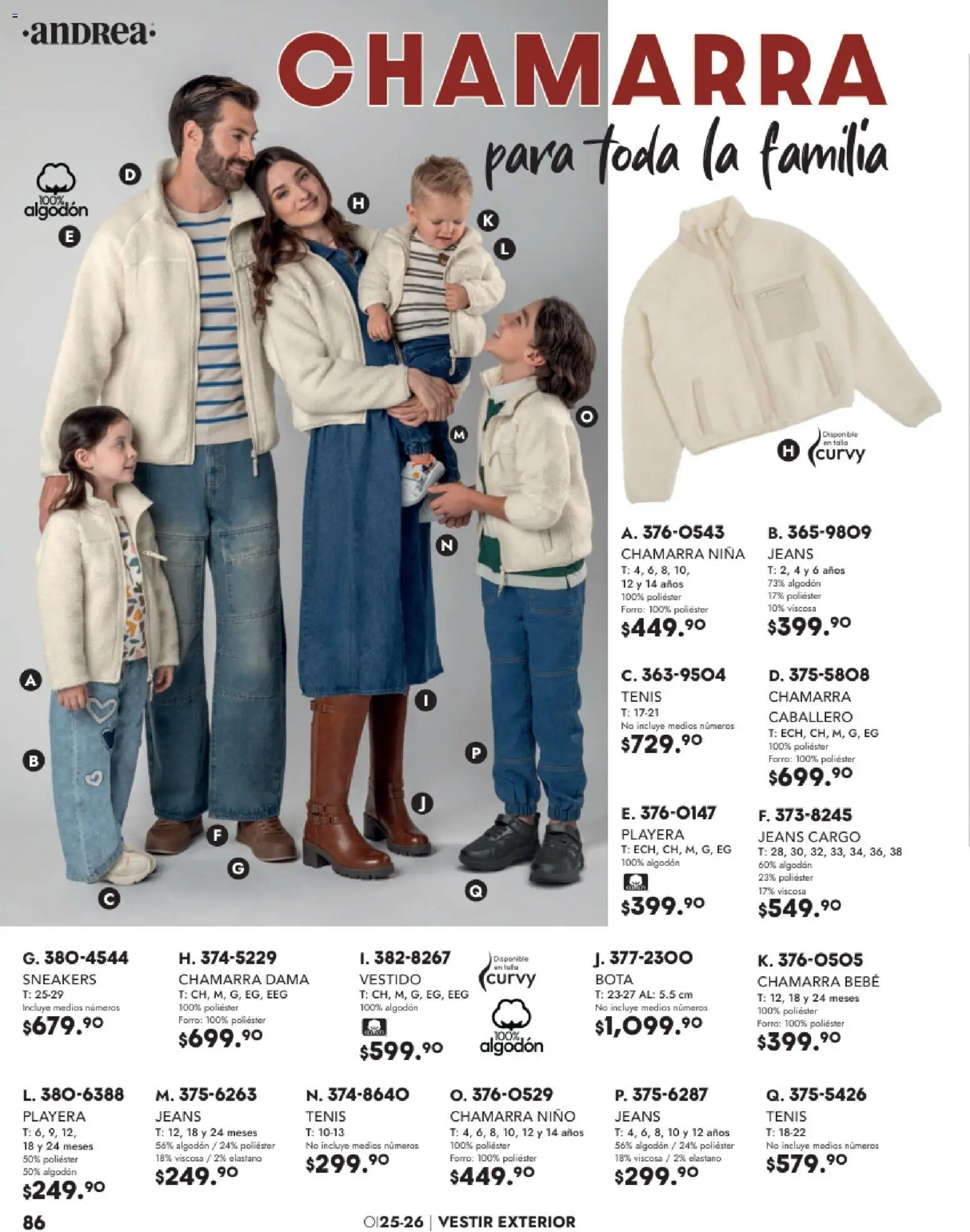 Nuevas ofertas de Andrea válidas en toda la República Mexicana desde el 26.11.2025. ¡Encuentra las mejores ofertas en Andrea catálogo Vestir! | Página: 86 | Productos: Tenis, Algodón, Vestido, Playera