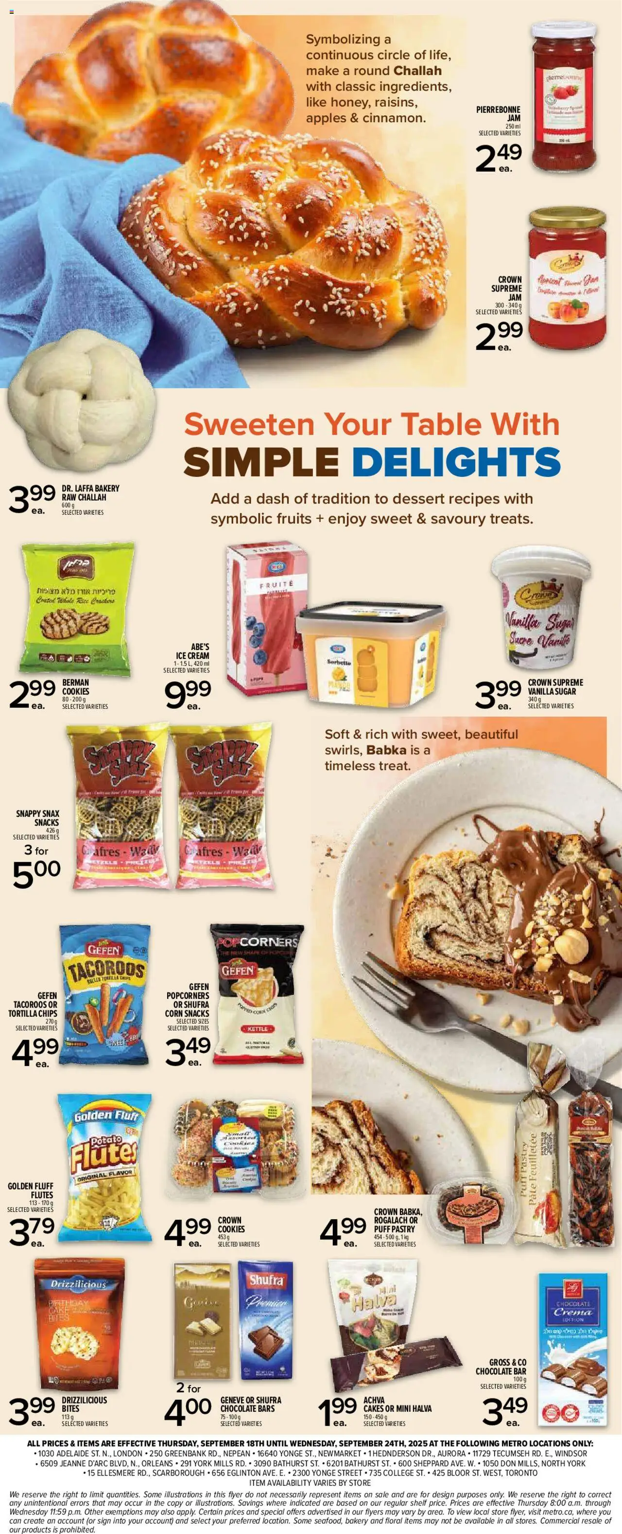 Metro flyer valid from 18.09.2025 | Page: 4 | Products: Cream, Shelf, Table, Chocolate