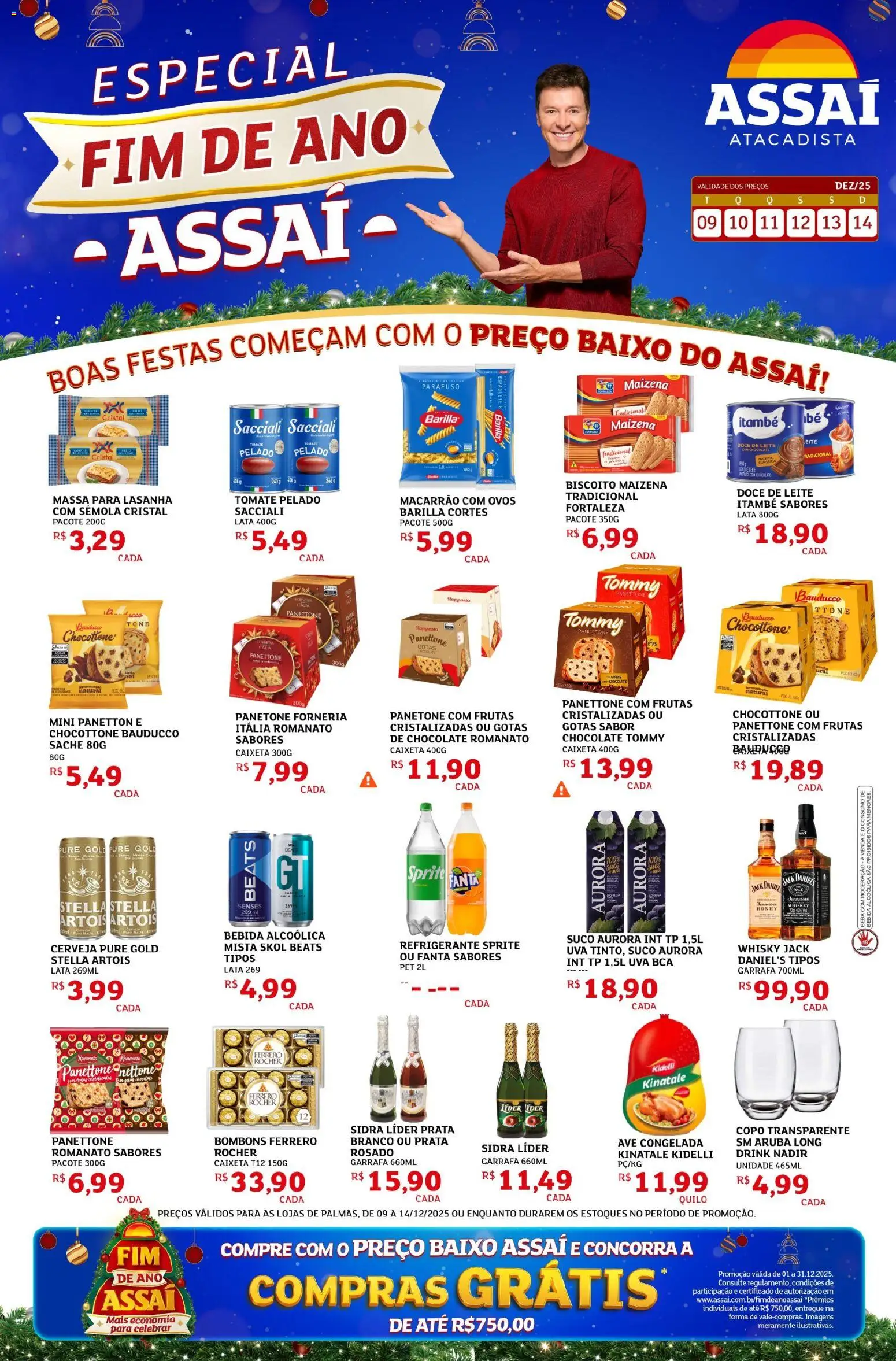 Assaí Atacadista Folheto - válido de 09.12.2025 | Página: 1 | Produtos: Whisky, Panettone, Chocolate, Panetone