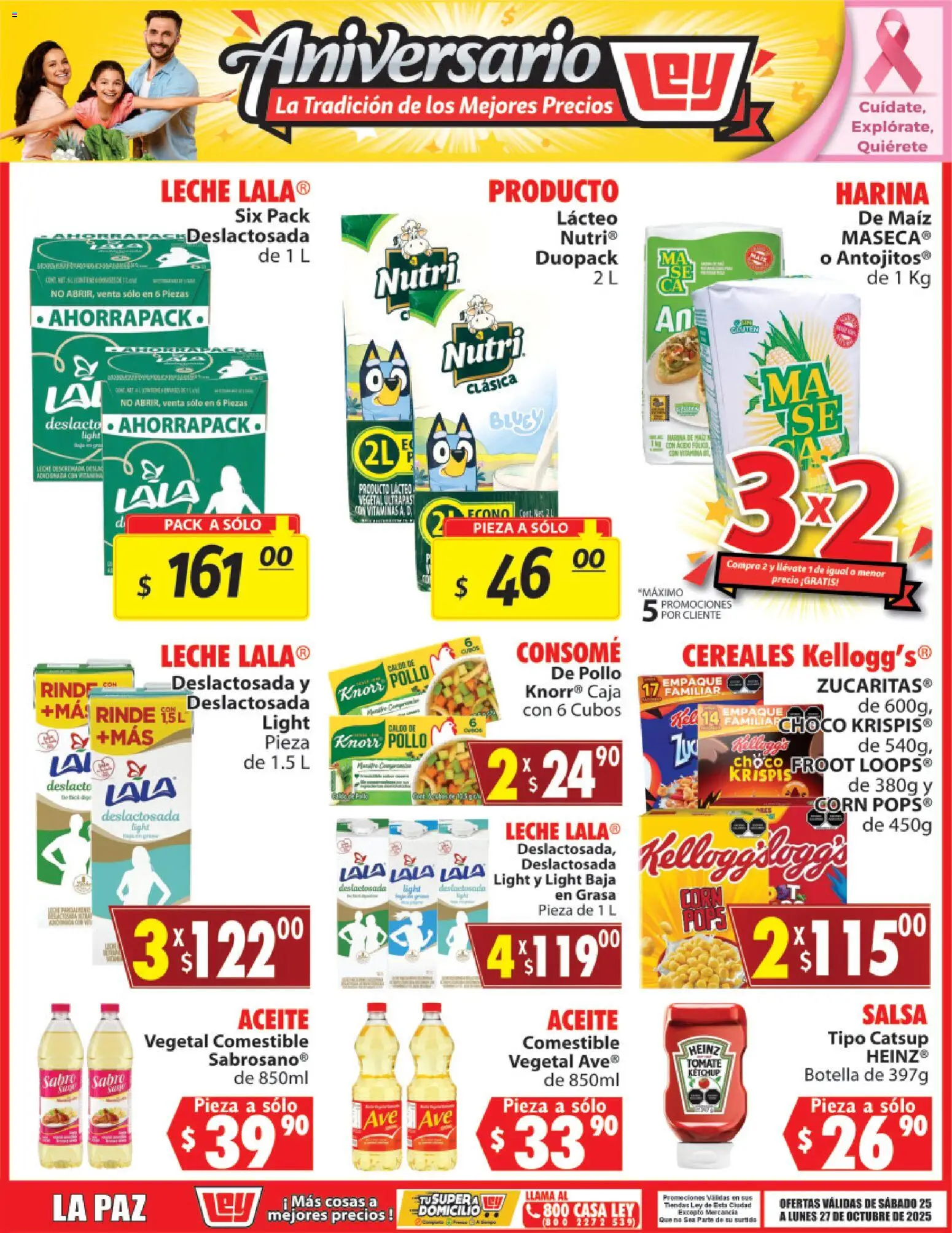Nuevas ofertas de Casa Ley válidas en toda la República Mexicana desde el 25.10.2025. ¡Encuentra las mejores ofertas en Casa Ley folleto La Tradición de los Mejores Precios! | Página: 2 | Productos: Maíz, Aceite, Cereales, Caja