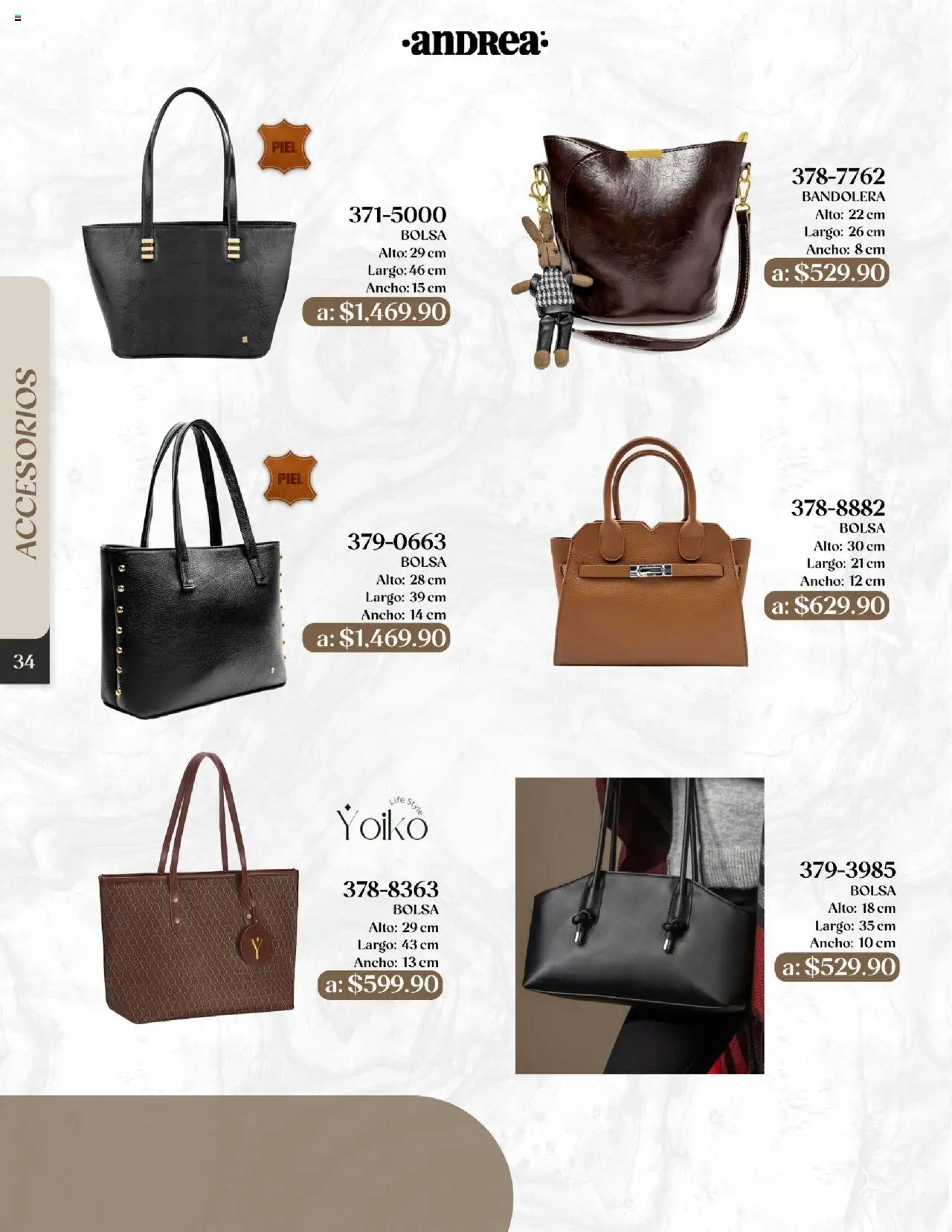Nuevas ofertas de Andrea válidas en toda la República Mexicana desde el 24.08.2025. ¡Encuentra las mejores ofertas en Andrea - Catálogo Esenciales de Otoño! | Página: 34 | Productos: Bolsa