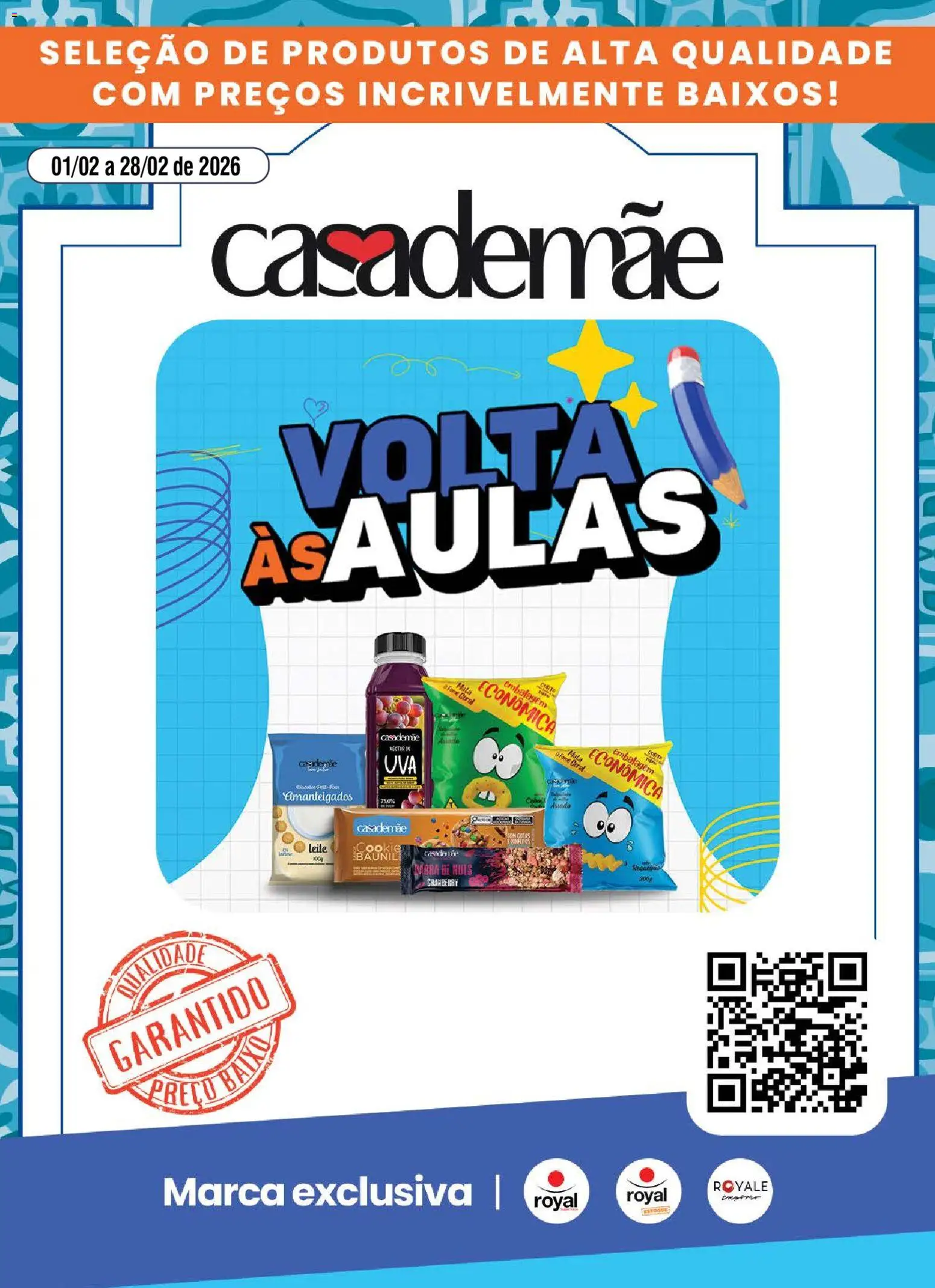 Royal Supermercados Folheto - válido de 01.02.2026 | Página: 1 | Produtos: Cranberry, Leite, Baixo