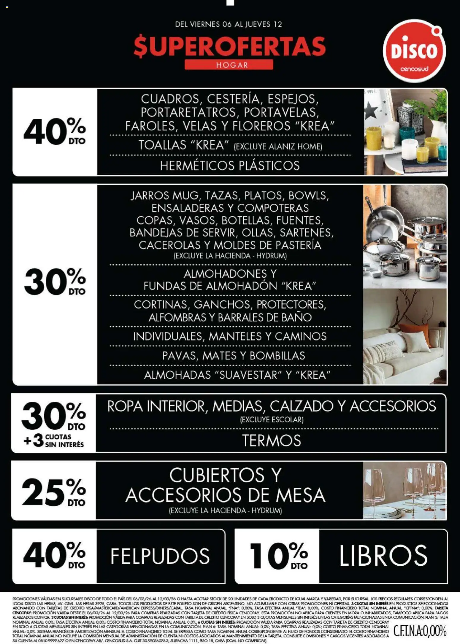 Disco - Ofertas | Electro, T. Libre y más │ válido desde el 06.03.2026 | Página: 3 | Productos: Disco, Almohadon, Baño, Ropa