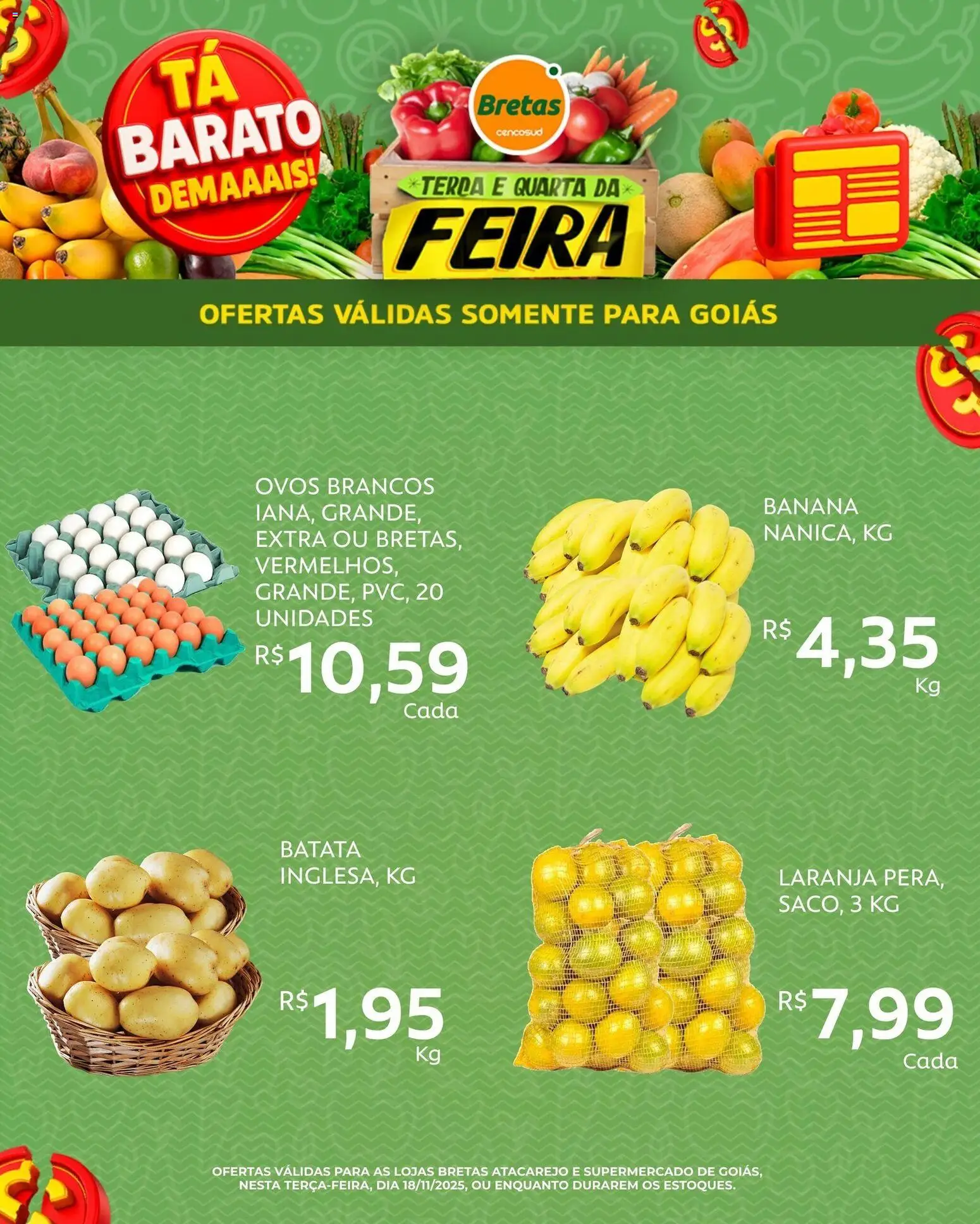 Bretas Folheto - válido de 18.11.2025 | Página: 6 | Produtos: Ovos, Batata