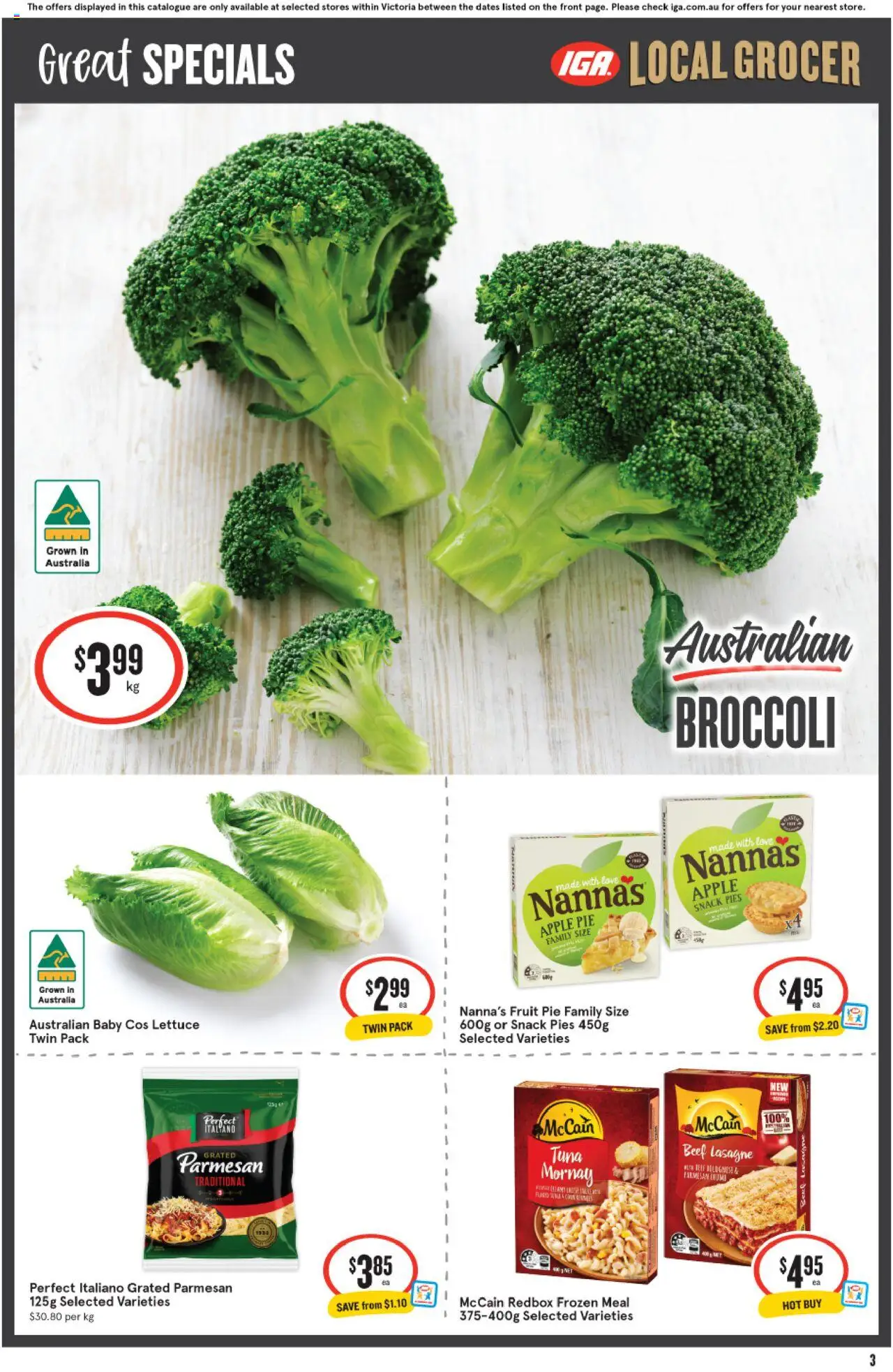 IGA catalogue - valid from 20.08.2025 | Page: 3 | Products: Chocolate, Biscuits, Mango, Peach