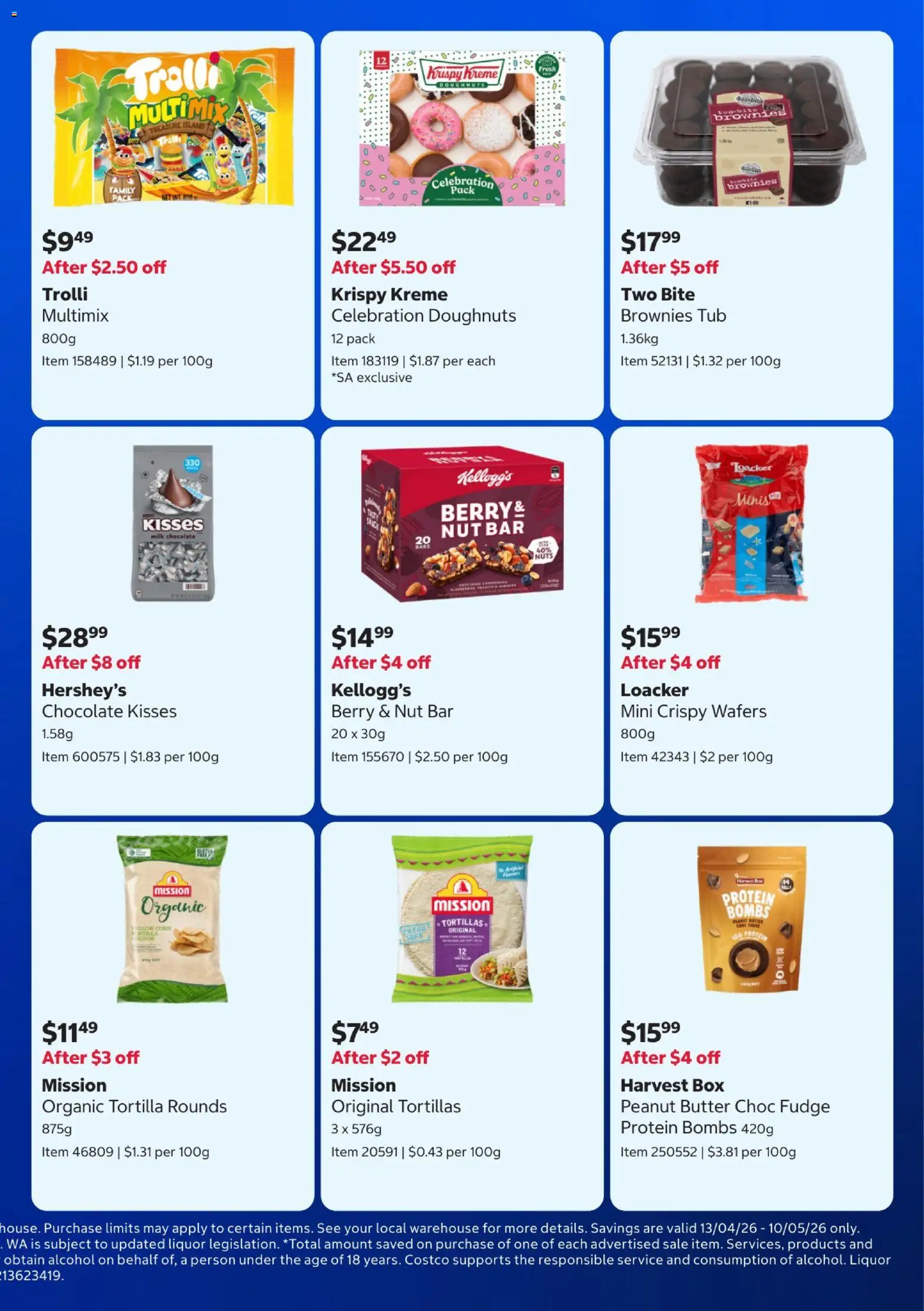 Costco catalogue - valid from 13.04.2026 | Page: 7 | Products: Box, Butter, Chocolate, Tortillas