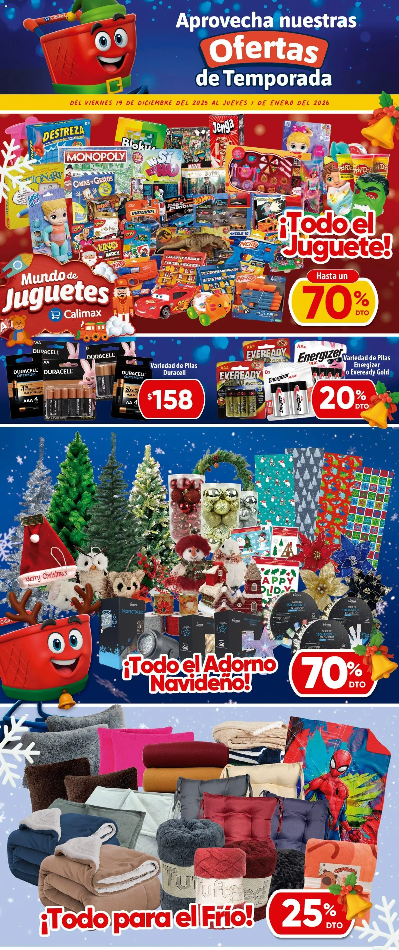 Nuevas ofertas de Calimax válidas en toda la República Mexicana desde el 19.12.2025. ¡Encuentra las mejores ofertas en Calimax folleto! | Página: 4 | Productos: Proyector, Pilas