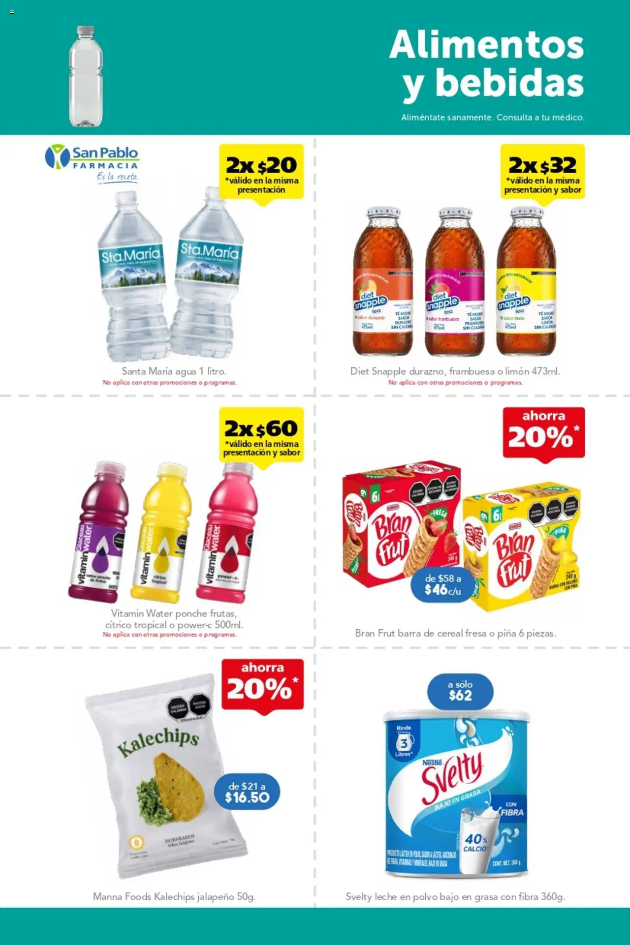 Nuevas ofertas de Farmacia San Pablo válidas en toda la República Mexicana desde el 28.09.2025. ¡Encuentra las mejores ofertas en Farmacia San Pablo catálogo! | Página: 11 | Productos: Leche en polvo, Durazno, Agua, Piña
