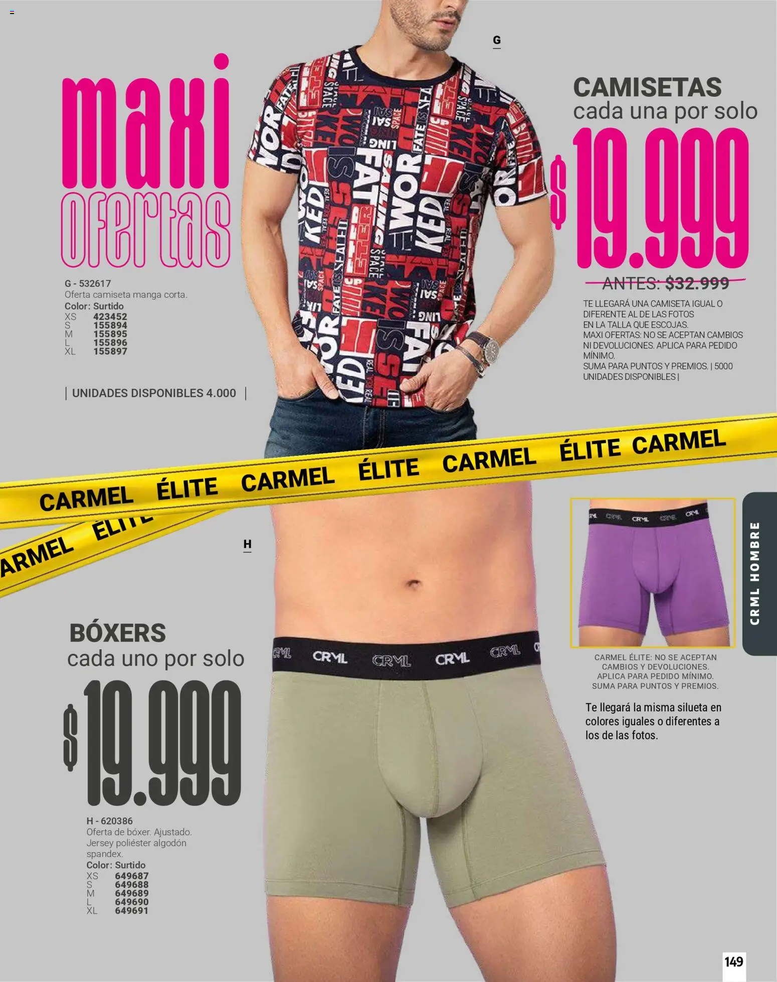 Carmel revista - valida desde el 01.03.2026 | Página: 149 | Productos: Té, Boxers, Camiseta, Mani