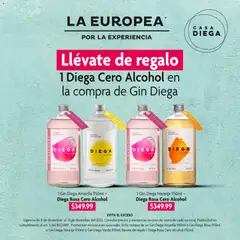 Vista previa de La Europea catálogo Gin Diega, nuevo folleto de la tienda, válido en México a partir del 11.12.2025 | Página: 1 | Productos: Gin, Ginebra