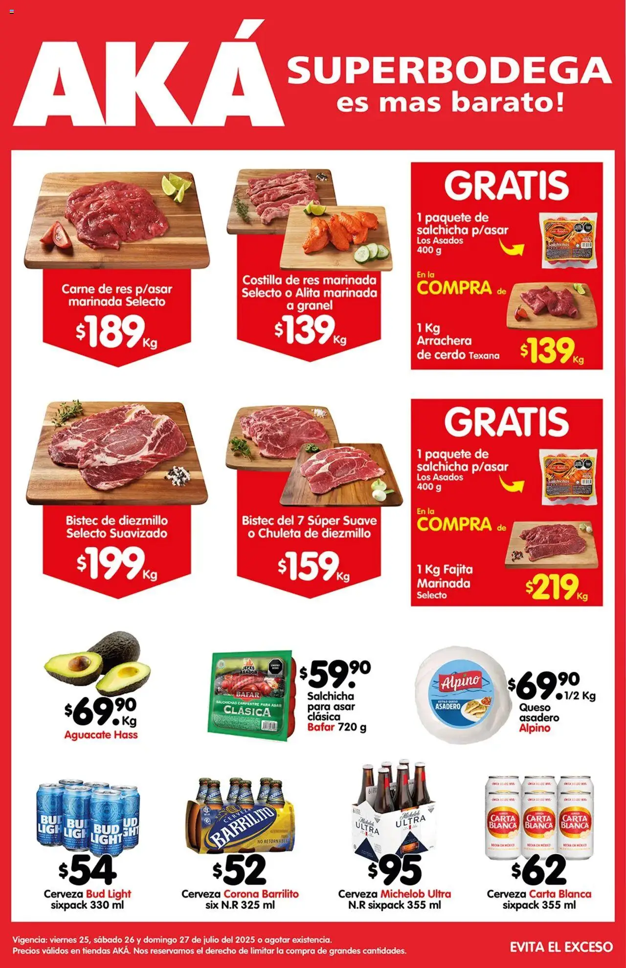 Nuevas ofertas de Arteli válidas en toda la República Mexicana desde el 25.07.2025. ¡Encuentra las mejores ofertas en Arteli Prensa Super Bodega! | Página: 1 | Productos: Queso, Aguacate, Cerdo, Res
